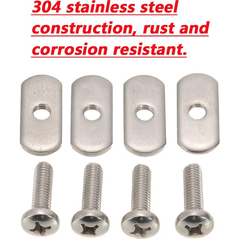 Kit de Tornillos y Tuercas para Riel de Kayak RANDDER 4 Pzas