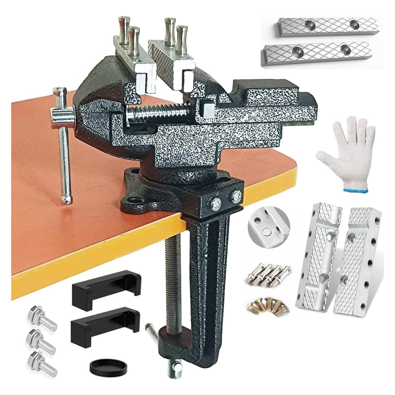 Mordaza MYTEC 3.3" Negra Multifuncional 360° Ajuste Rápido