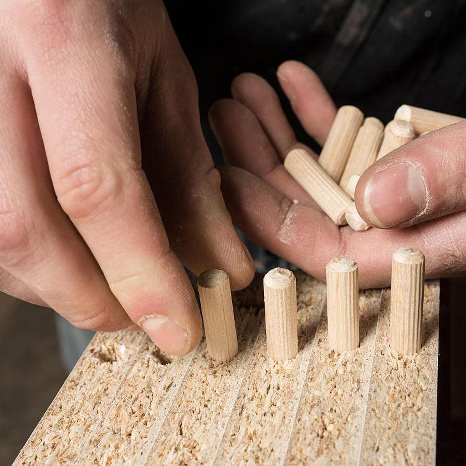 Clavos de Dowel de Madera Haya 6 mm - 200 Pcs