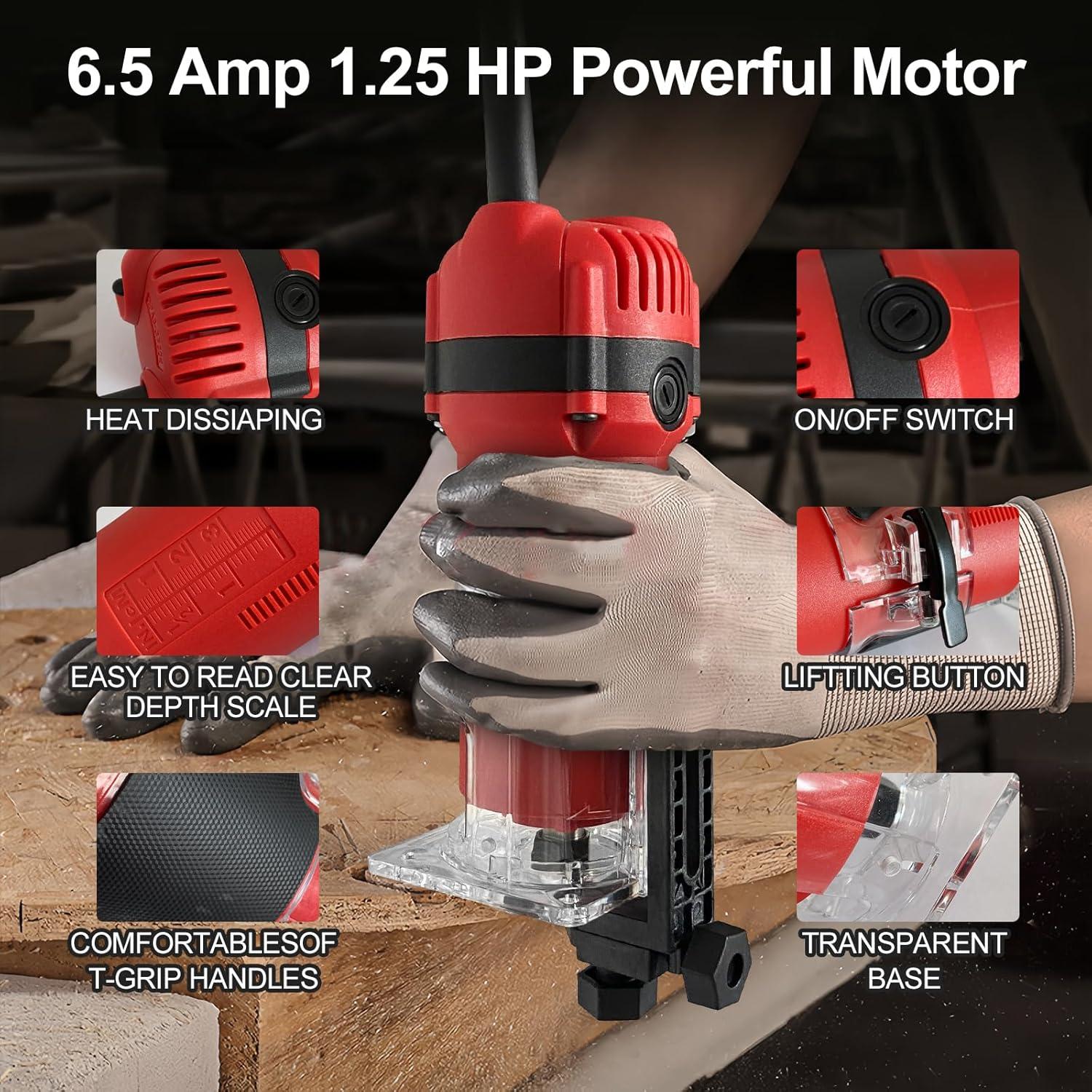 Router 800W LiunxDromic Inmersión 12 Brocas 31000 RPM