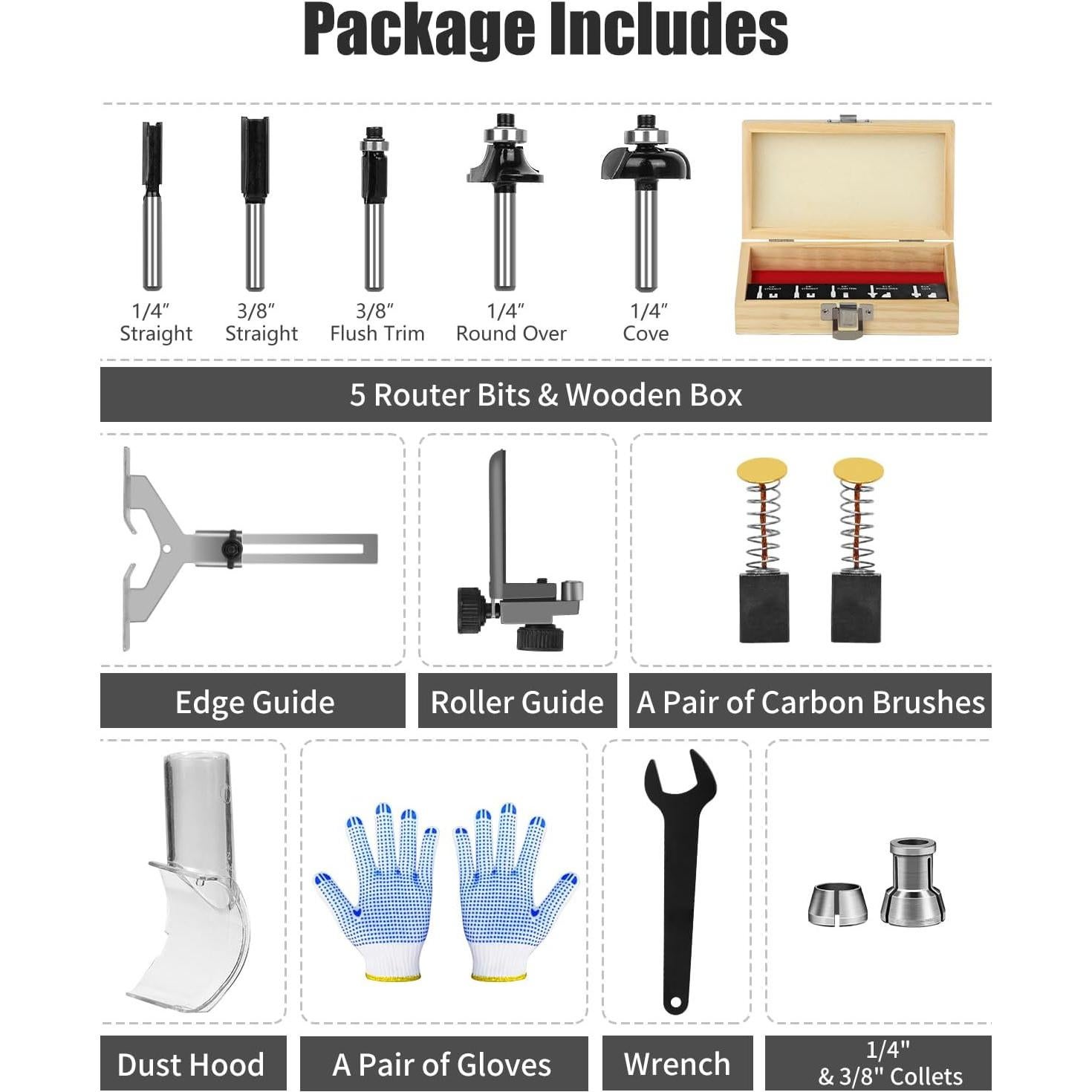 Router Compacto AVID POWER 1.25 HP 6 Velocidades 65mm Rojo