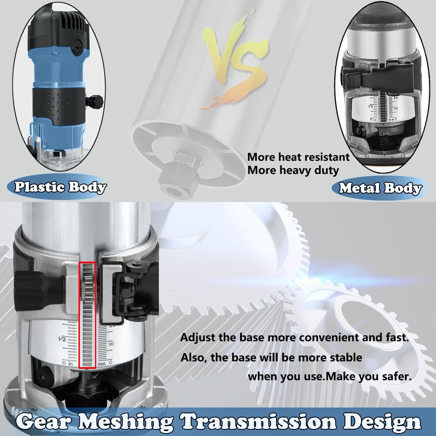 Router Eléctrico Dobetter DBTR700B 1.25HP 6 Velocidades