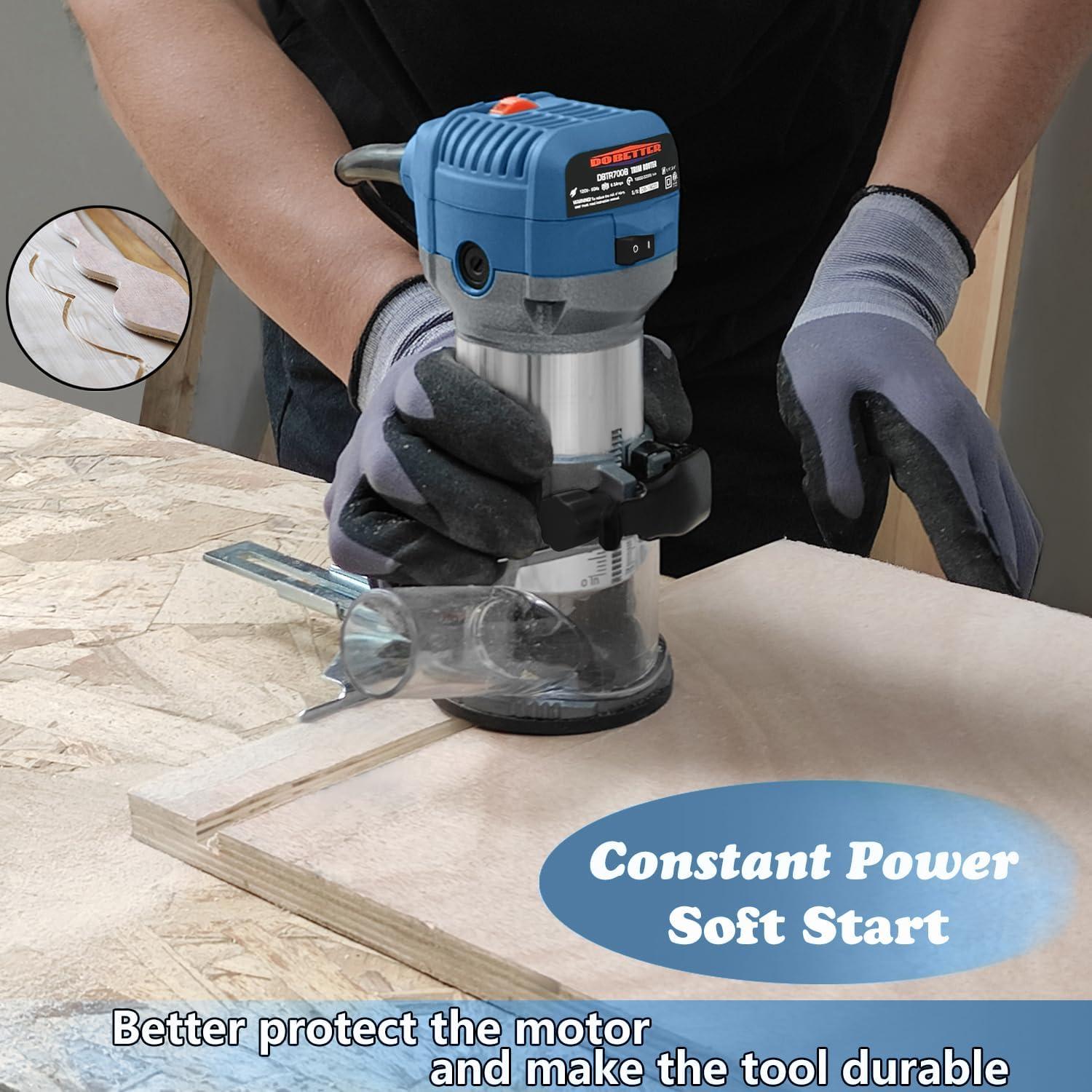 Router Eléctrico Dobetter DBTR700B 1.25HP 6 Velocidades