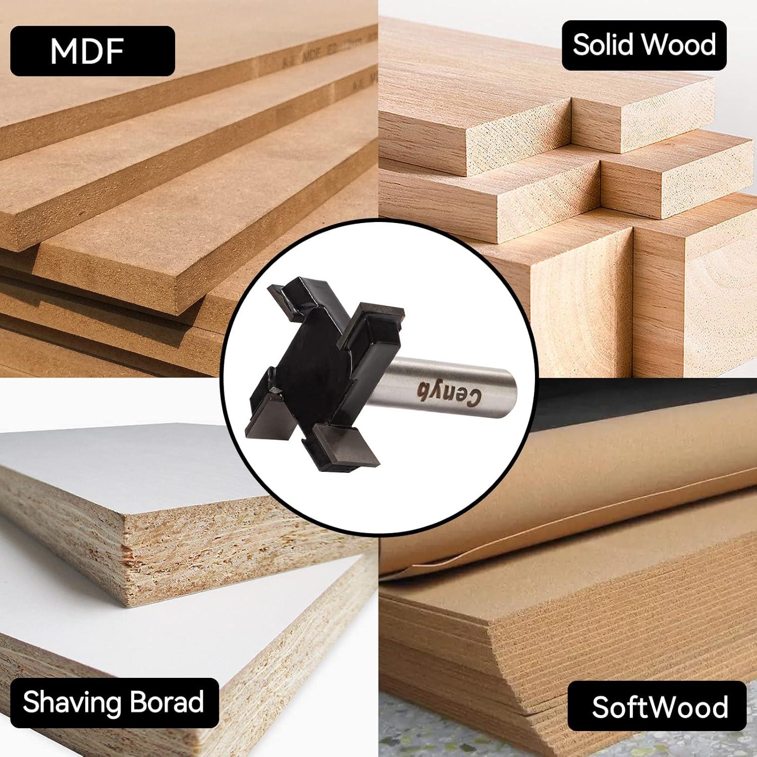 Fresa CNC 4 Alas Cenyb 1/2" Eje 5,08 cm Corte Madera