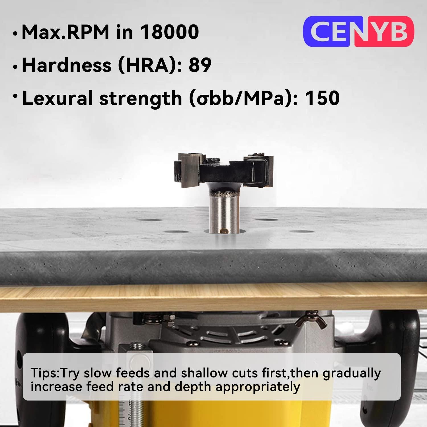 Fresa CNC 4 Alas Cenyb 1/2" Eje 5,08 cm Corte Madera