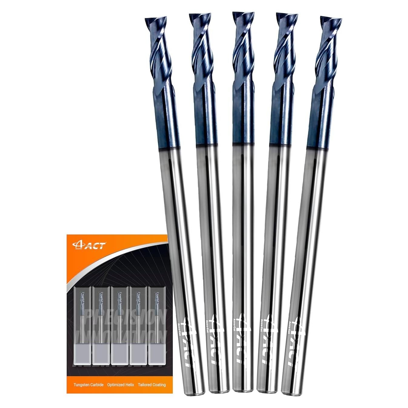 Juego de Brocas de Carburo ACCUCUT I2KES 5 pcs 3.18 mm