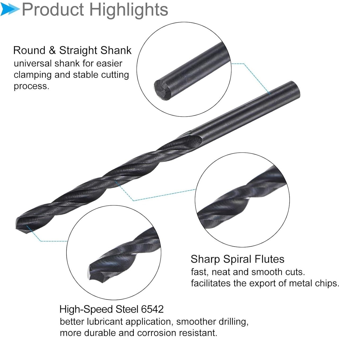 Brocas de Acero Rápido CoCud 5.8mm 90mm 2 Piezas