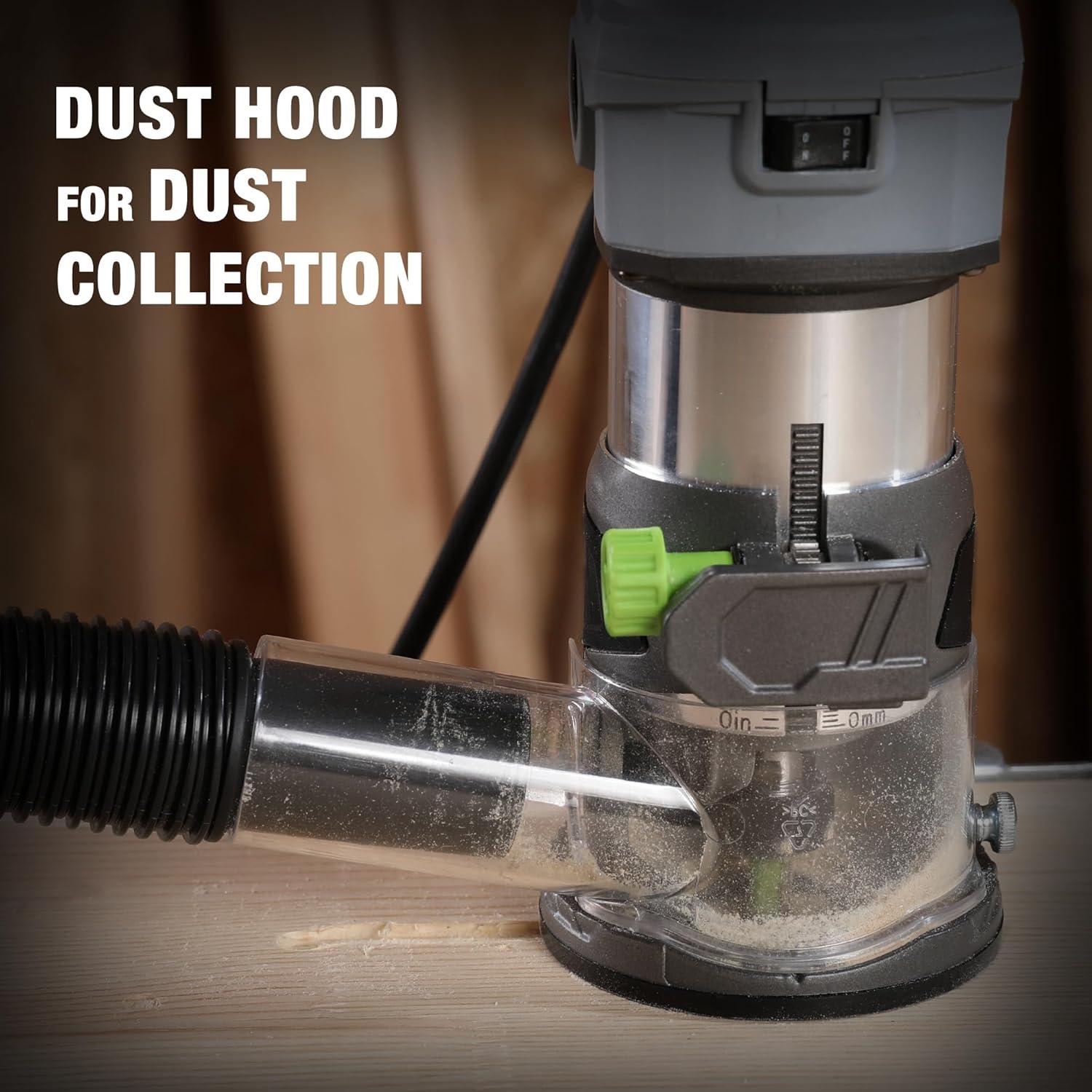 Router Compacto WORKPRO 6.5A 6 Velocidades para Madera