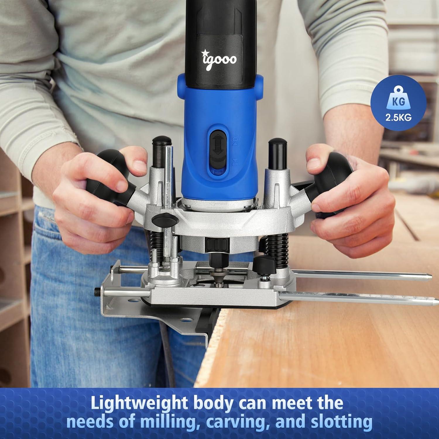 Router Eléctrico Igooo ER850 1.25HP 6 Velocidades 850W