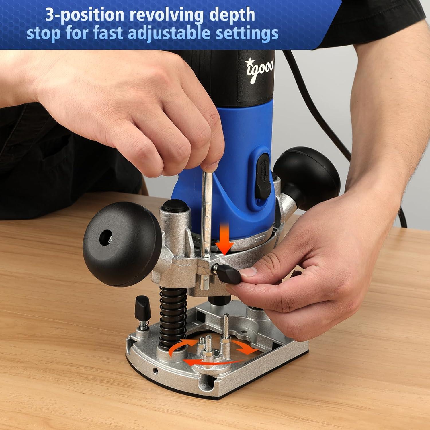 Router Eléctrico Igooo ER850 1.25HP 6 Velocidades 850W