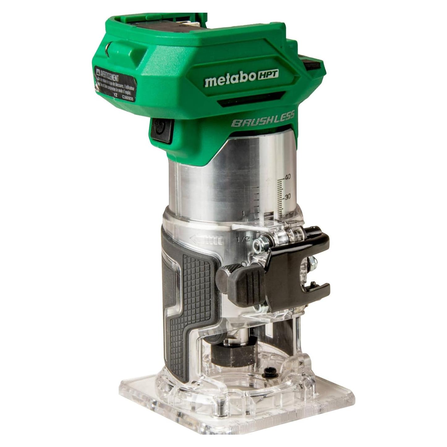 Router de Recorte Inalámbrico Metabo HPT 18V, 10,000-30,000 RPM