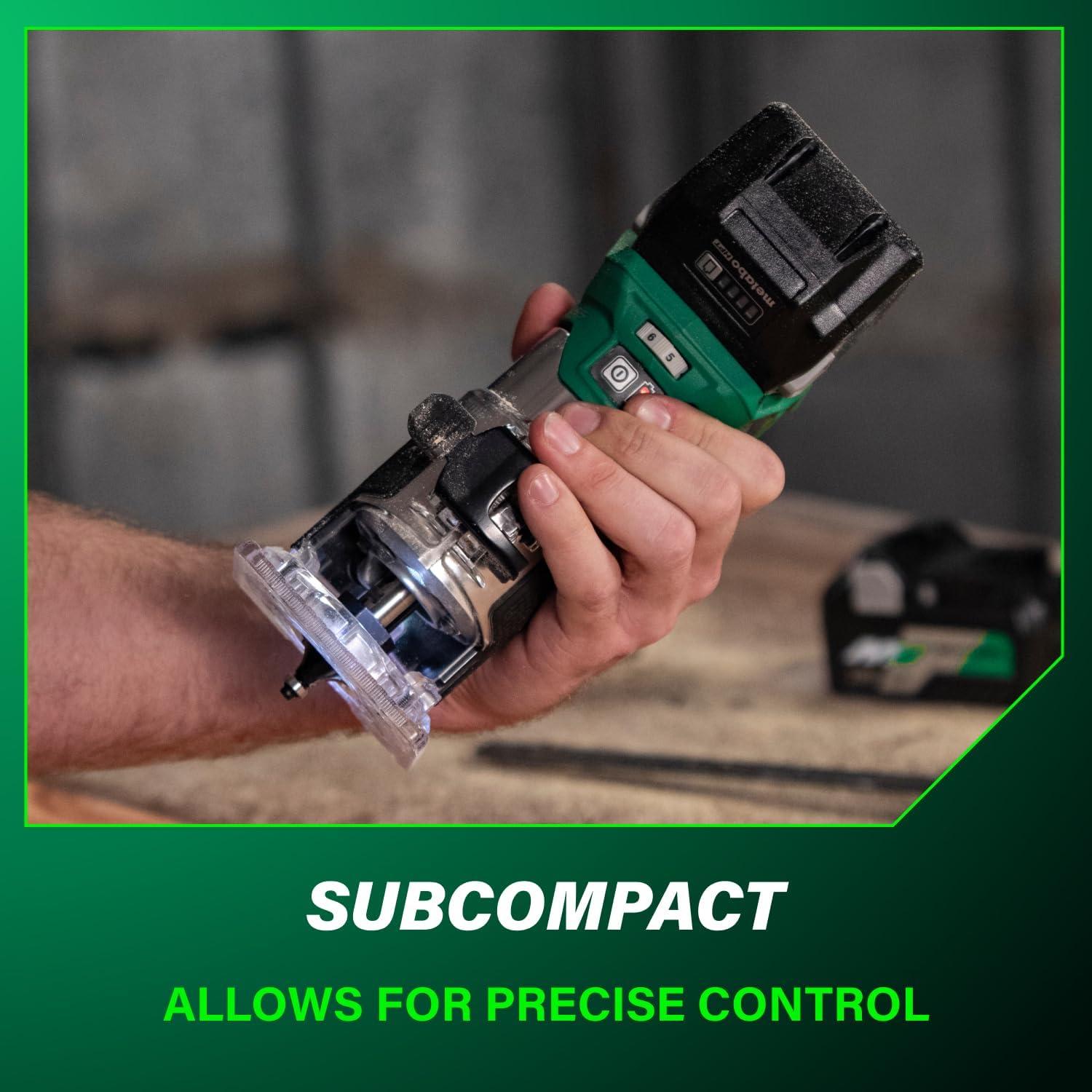 Router de Recorte Inalámbrico Metabo HPT 18V, 10,000-30,000 RPM