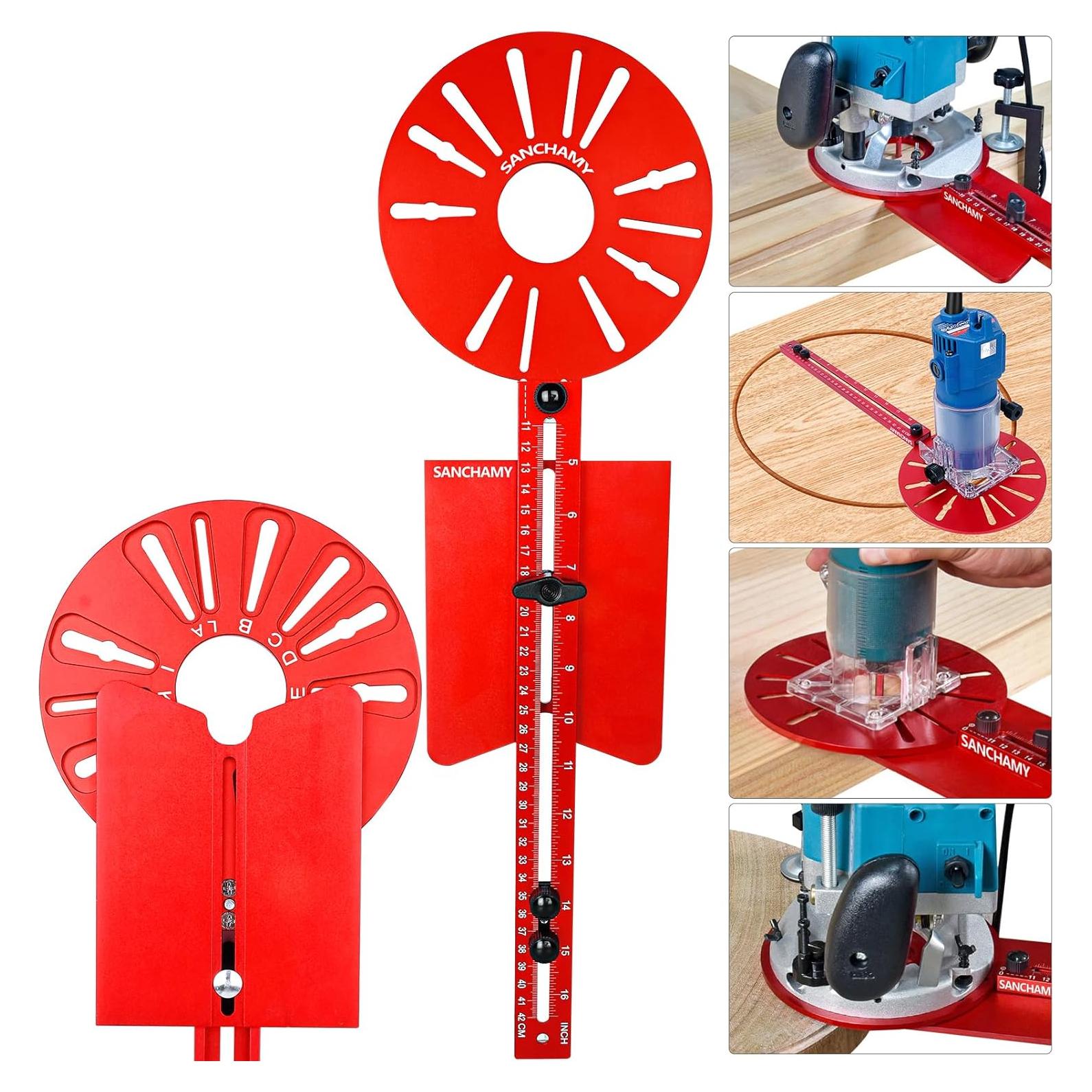 Plantilla de Corte de Círculos Sanchamy 5 en 1 para Router