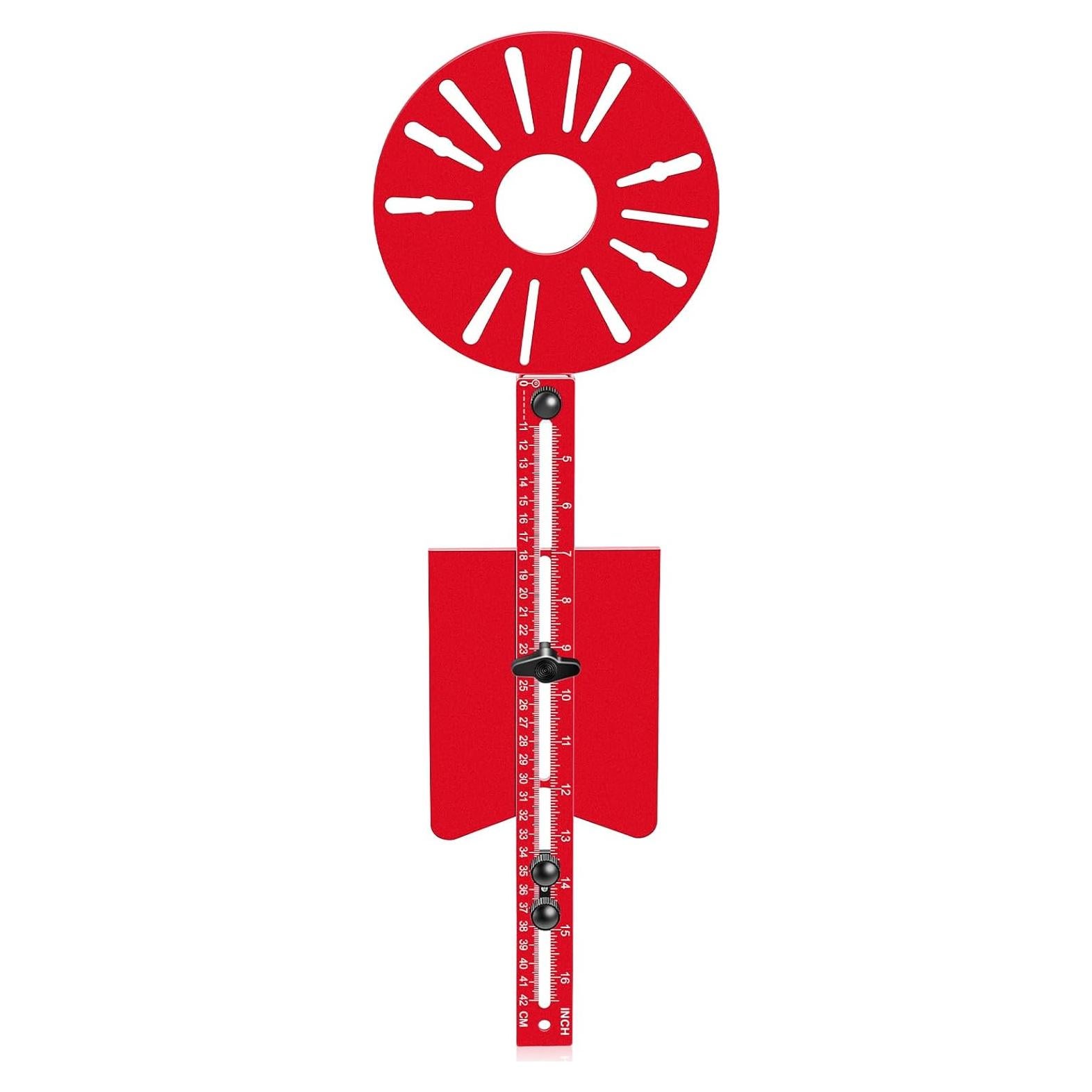 Plantilla de Fresado Saker Universal 38x18cm Aluminio Rojo