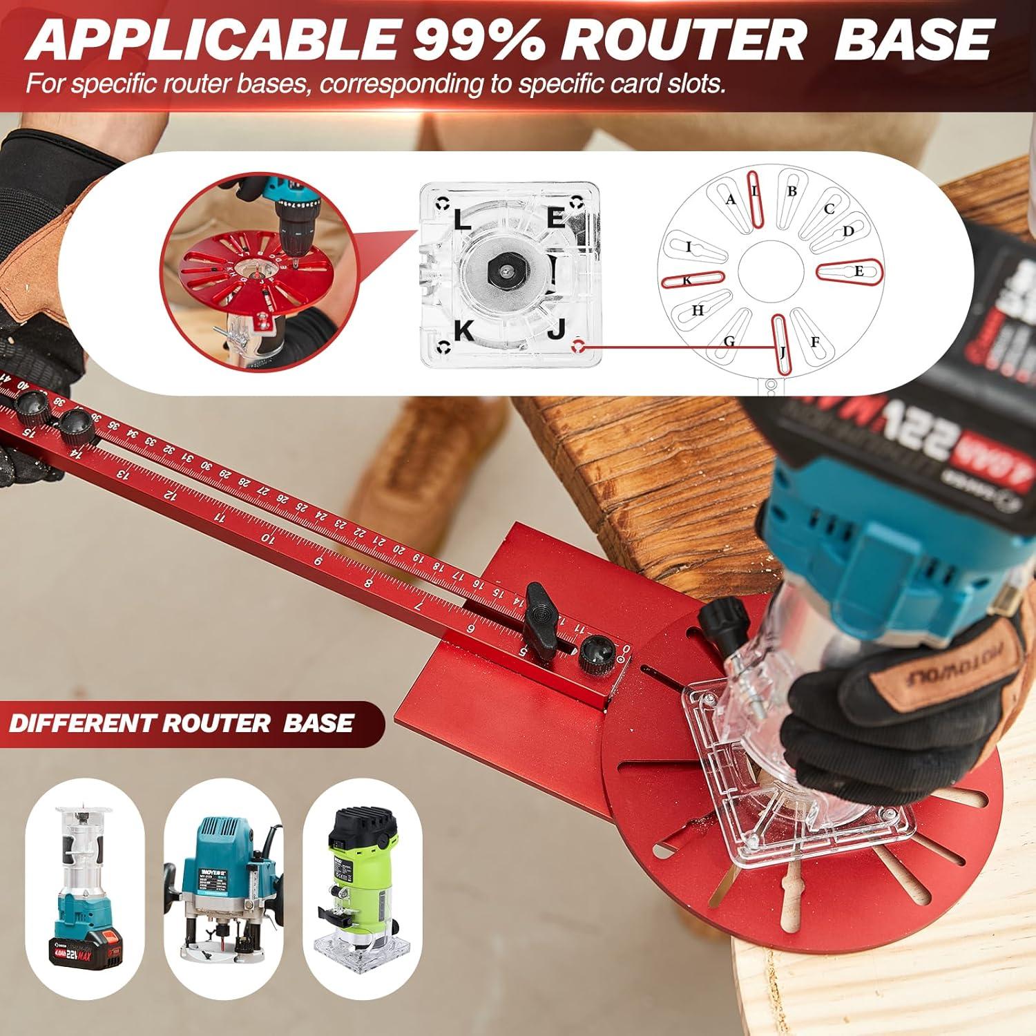 Plantilla de Fresado Saker Universal 38x18cm Aluminio Rojo