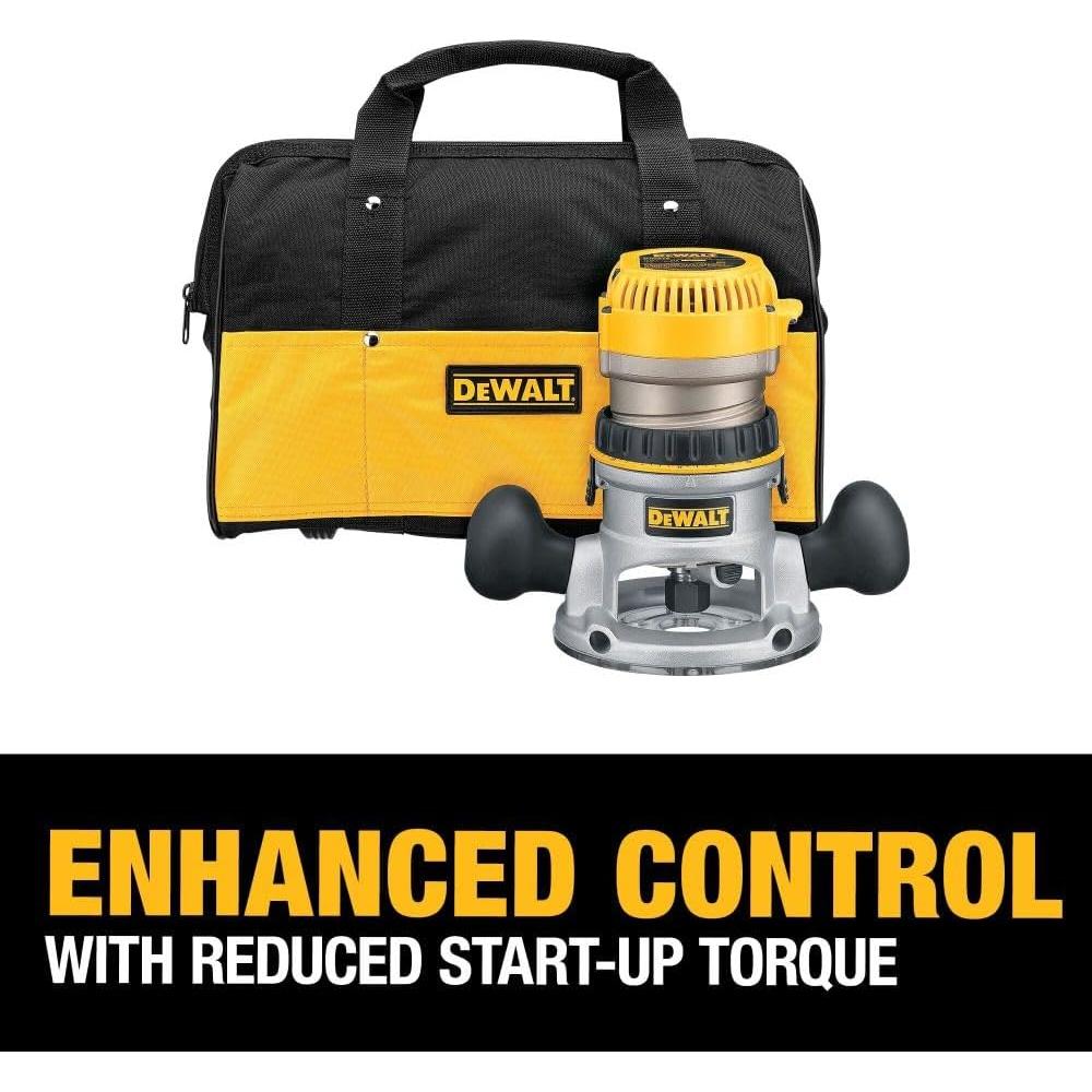 Fresadora DEWALT DW618K 2.25 HP Base Fija Amarillo
