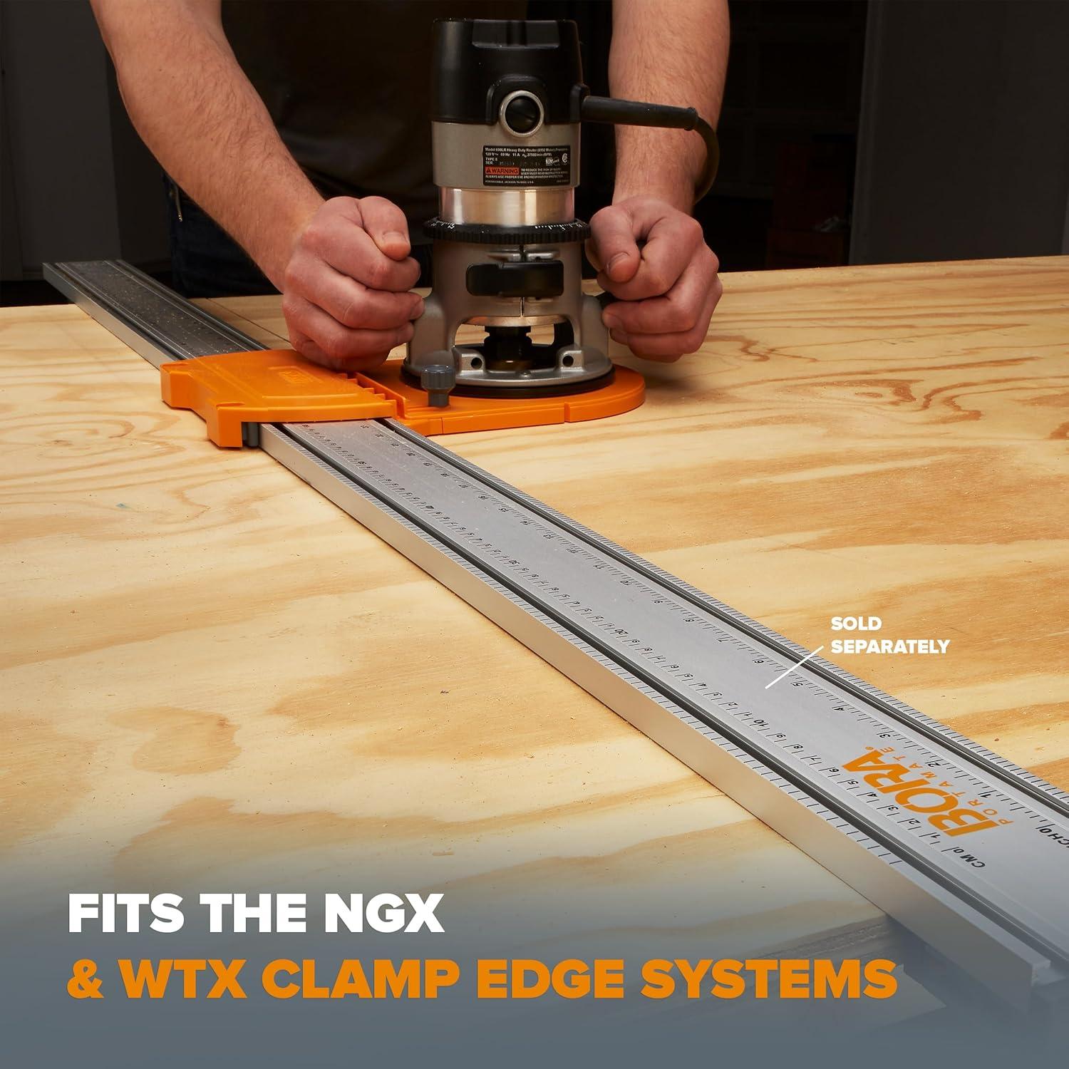 Bora Router Dado Jig, The Woodworking Router Guide That Allows for Precise, Straight Dados, Rabbets, and Mortises | 542005, Orange