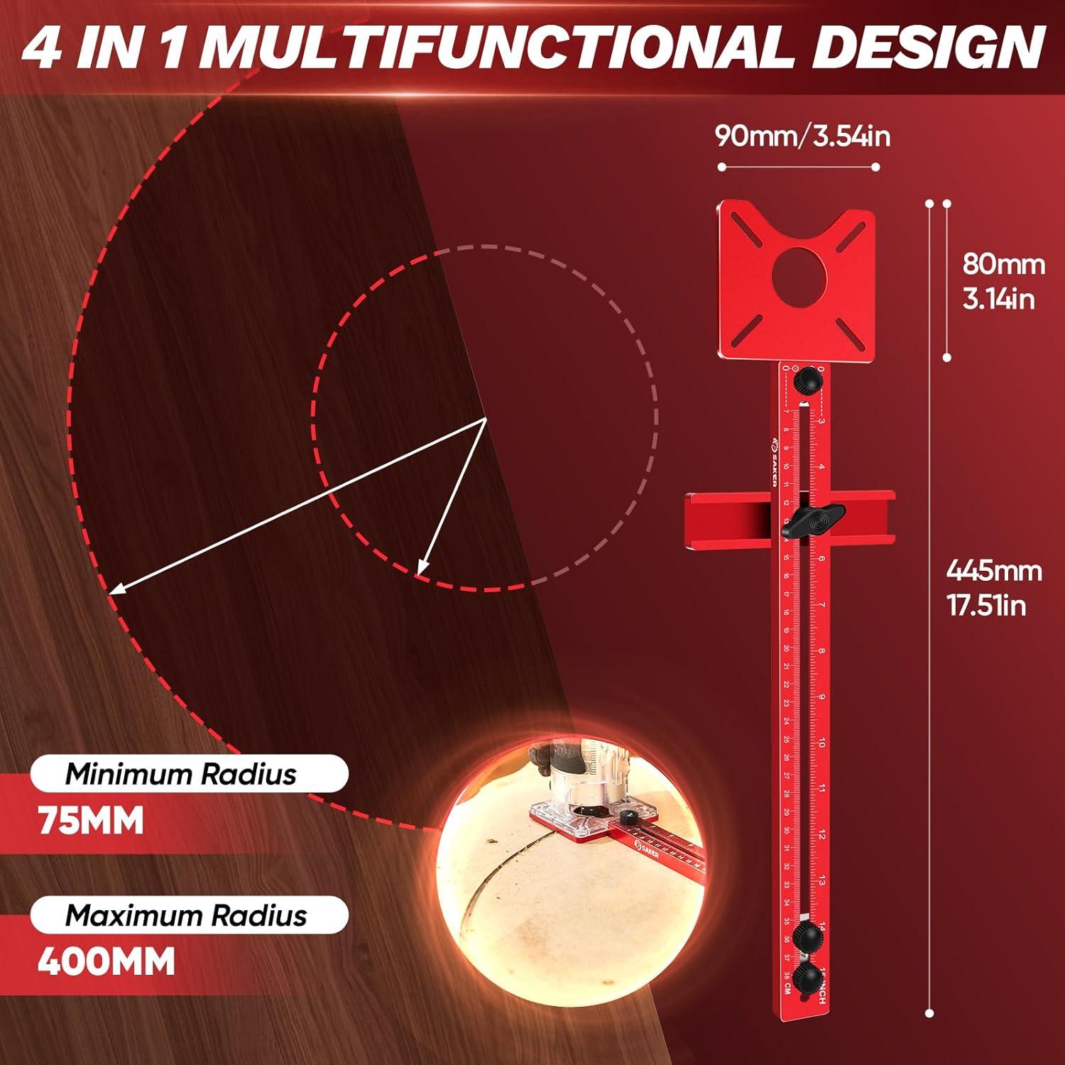 Soporte de Fresado de Router 4 en 1 Saker - Aluminio Versátil