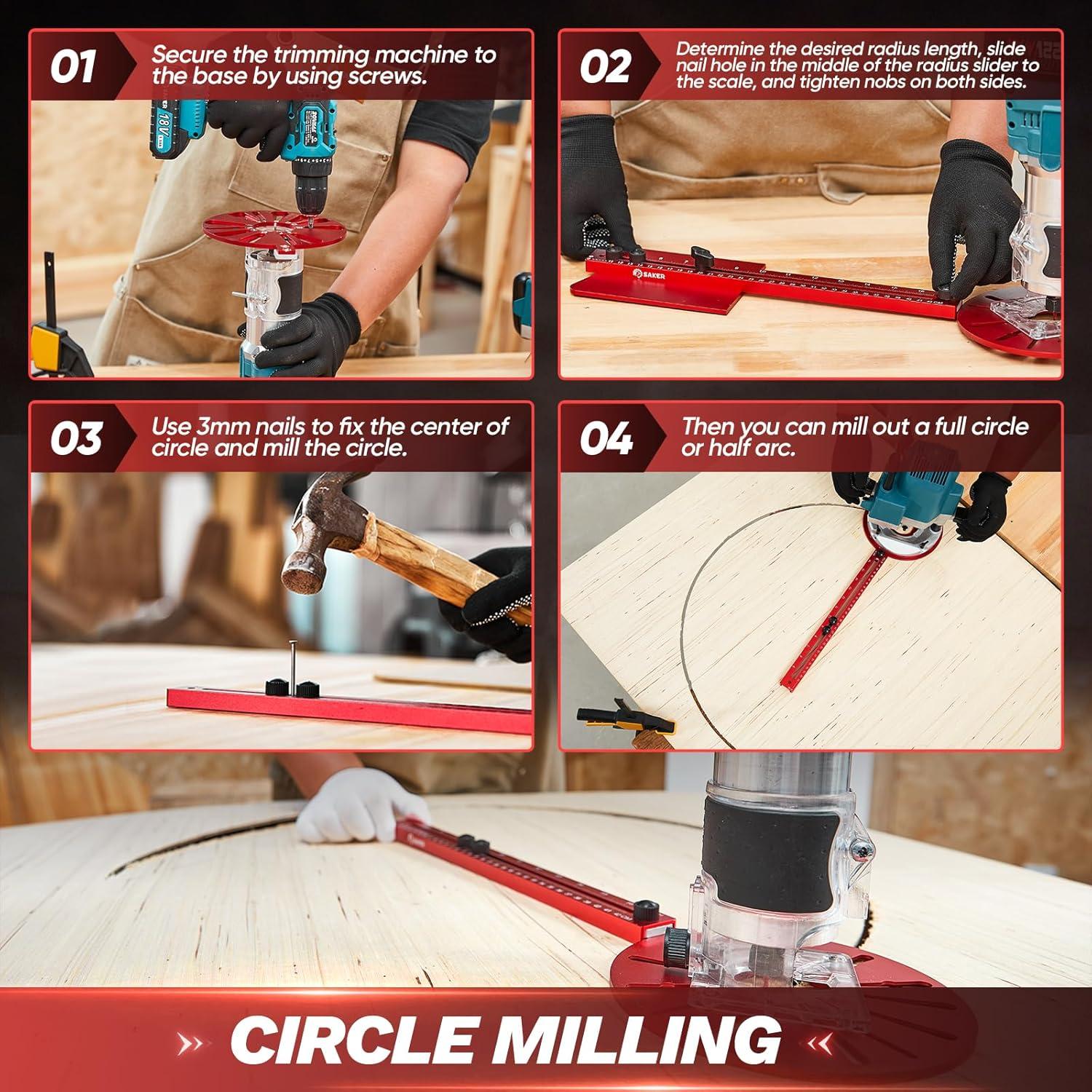 Soporte de Fresado de Router 4 en 1 Saker - Aluminio Versátil