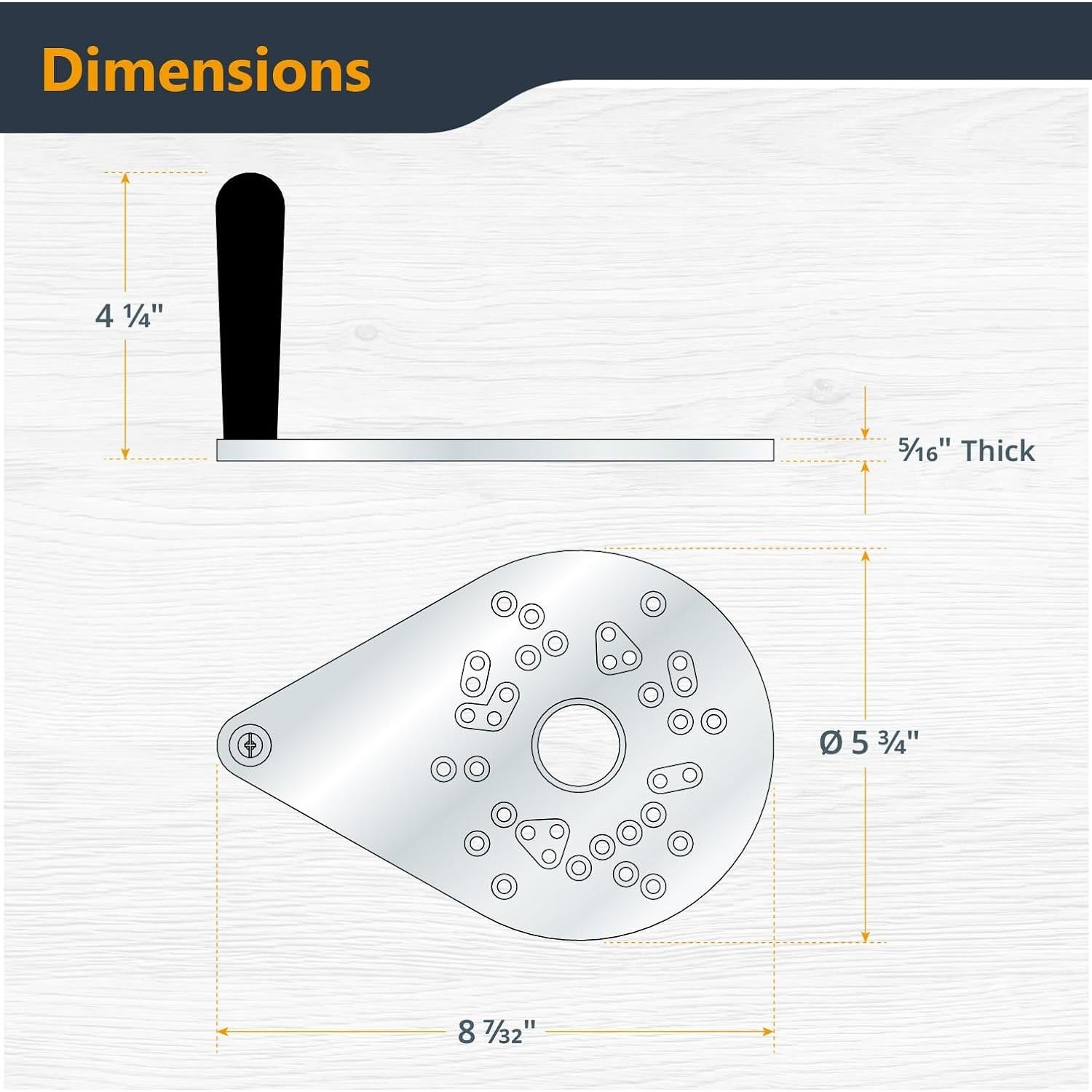Placa Base Offset POWERTEC para Router 72146 - Acrílico Transparente