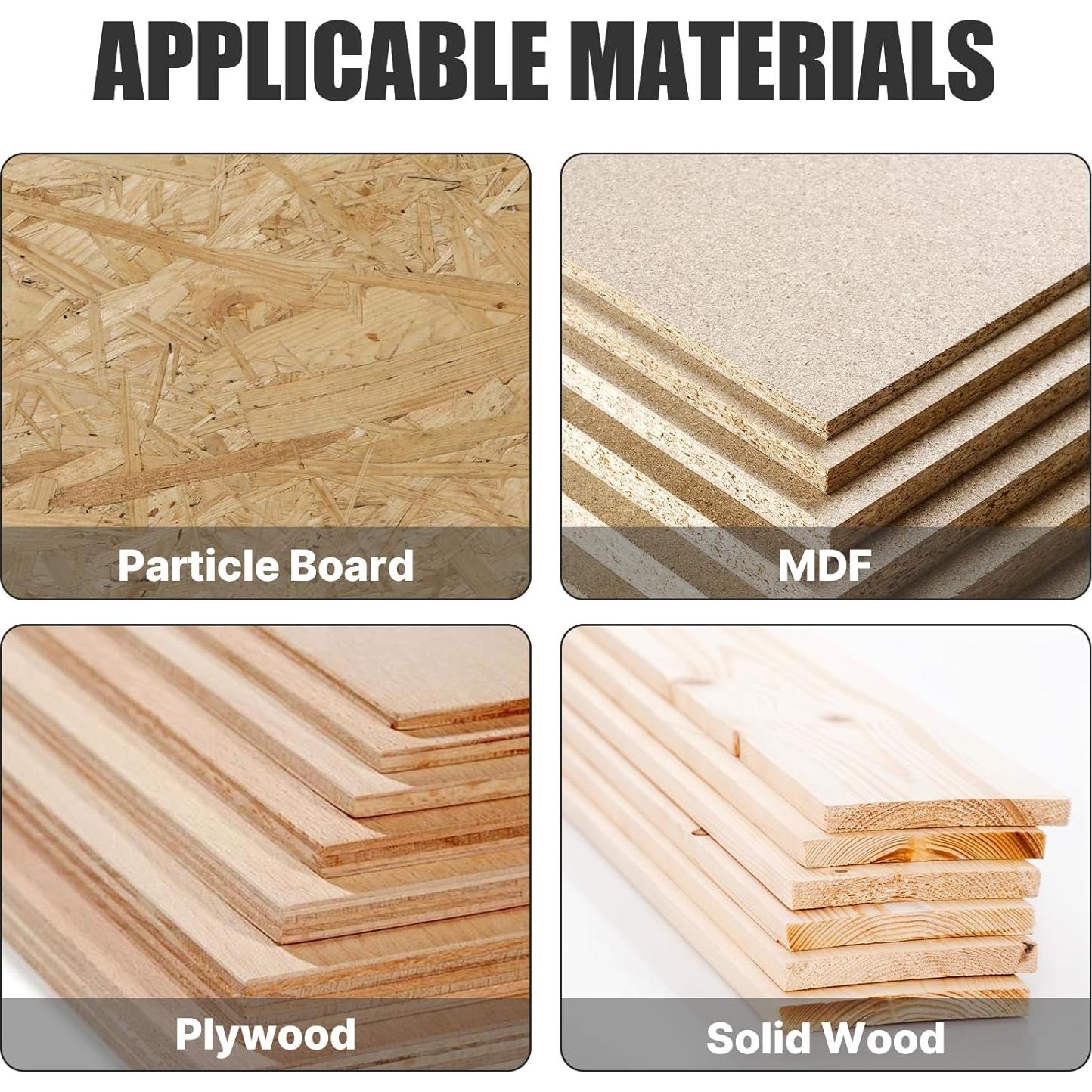 Juego de Brocas de Router Vearter 4PCS Corte Recto 6,35-12,7mm