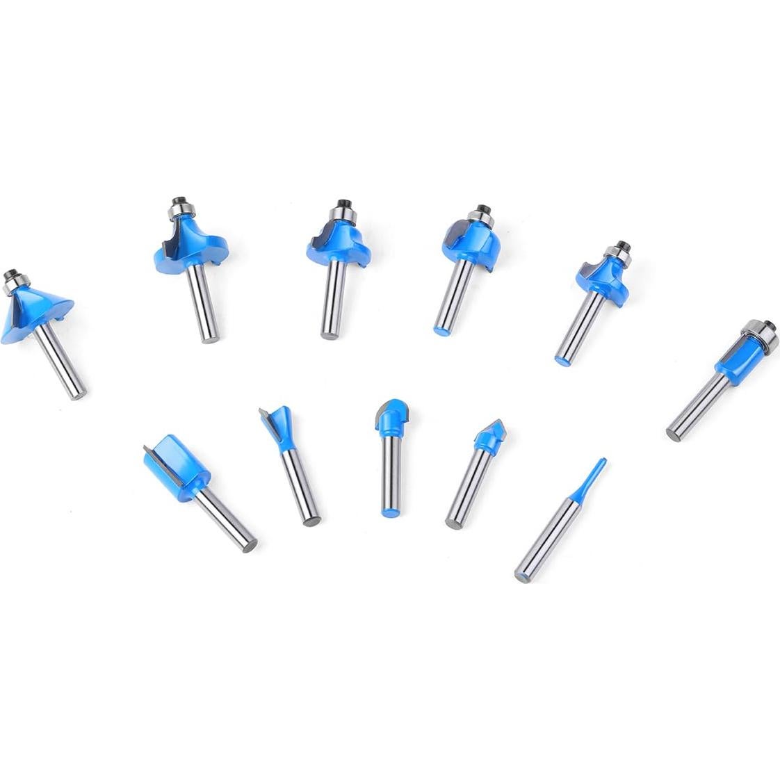 Juego de Brocas de Router JGZUI 15 Piezas 6,35 mm Eje