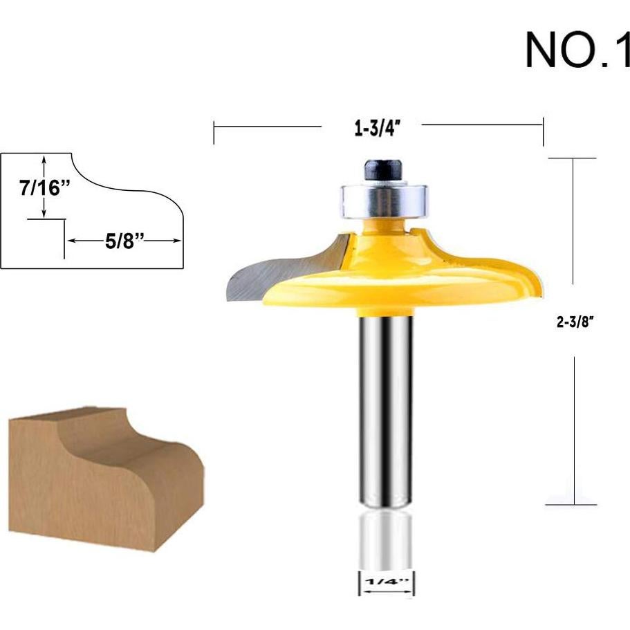 Juego de Brocas de Fresado LEATBUY 4 Piezas para Madera
