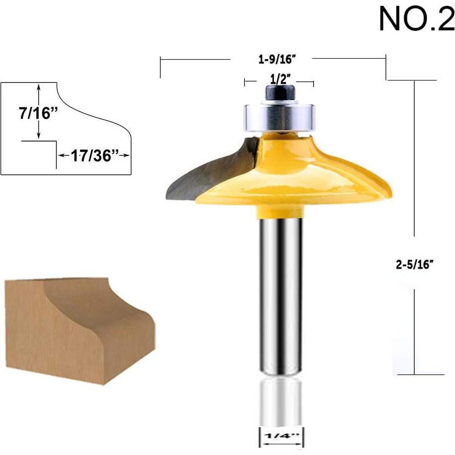 Juego de Brocas de Fresado LEATBUY 4 Piezas para Madera