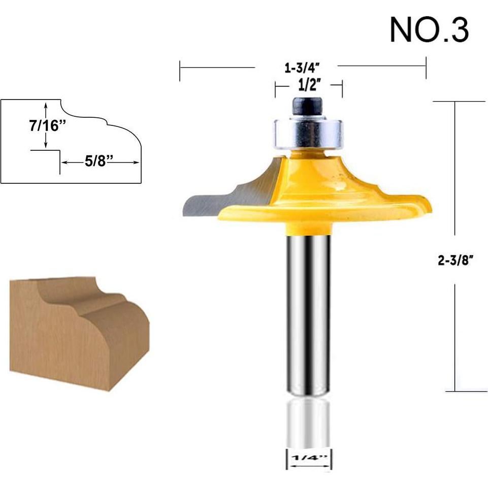 Juego de Brocas de Fresado LEATBUY 4 Piezas para Madera