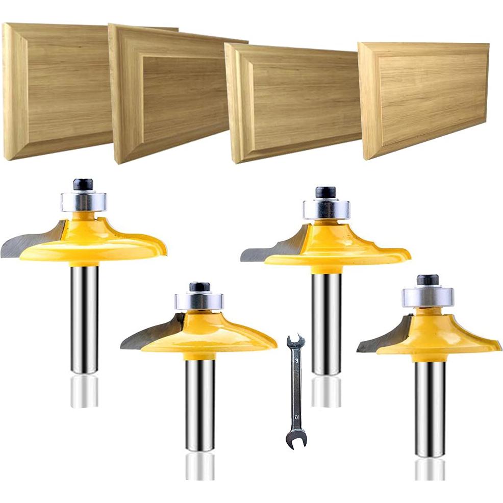 Juego de Brocas de Fresado LEATBUY 4 Piezas para Madera