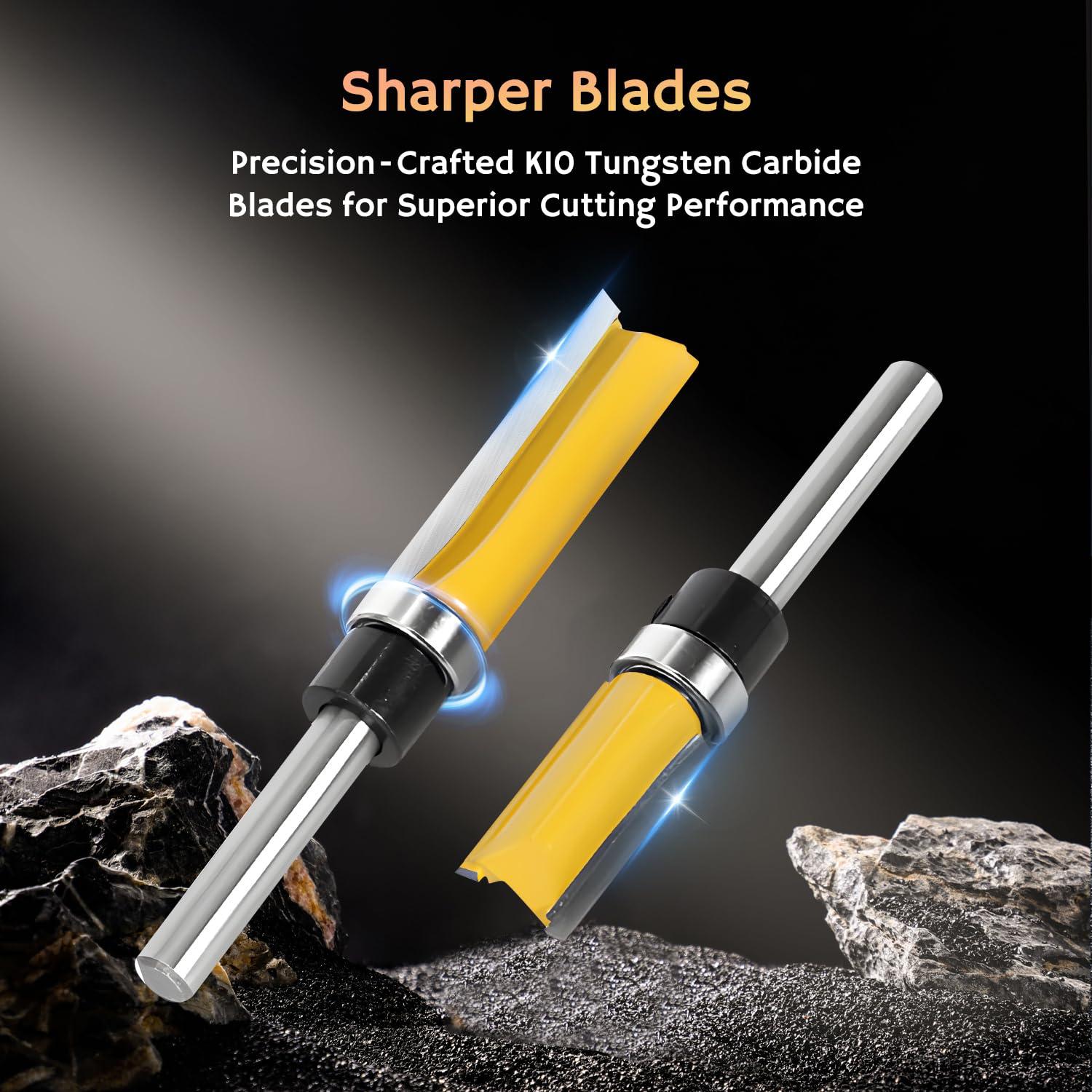 Juego de Brocas para Router GearCan 8 Piezas 1/4"