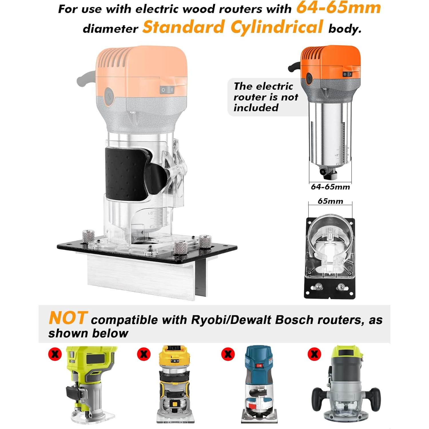 Soporte de Carpintería Meticuloso 2 en 1 para Enrutador