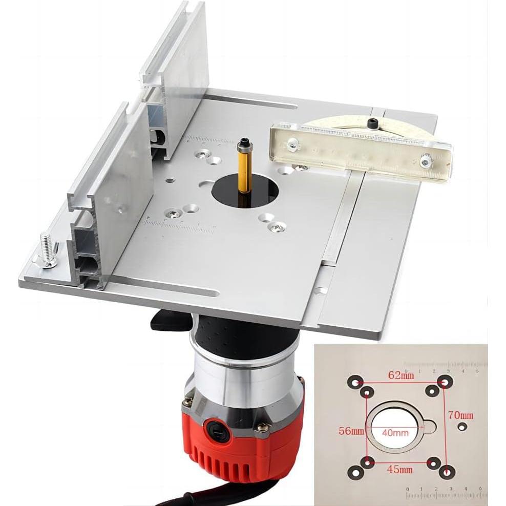Placa de Inserción Router KETIPED 240x200mm Aluminio Plata