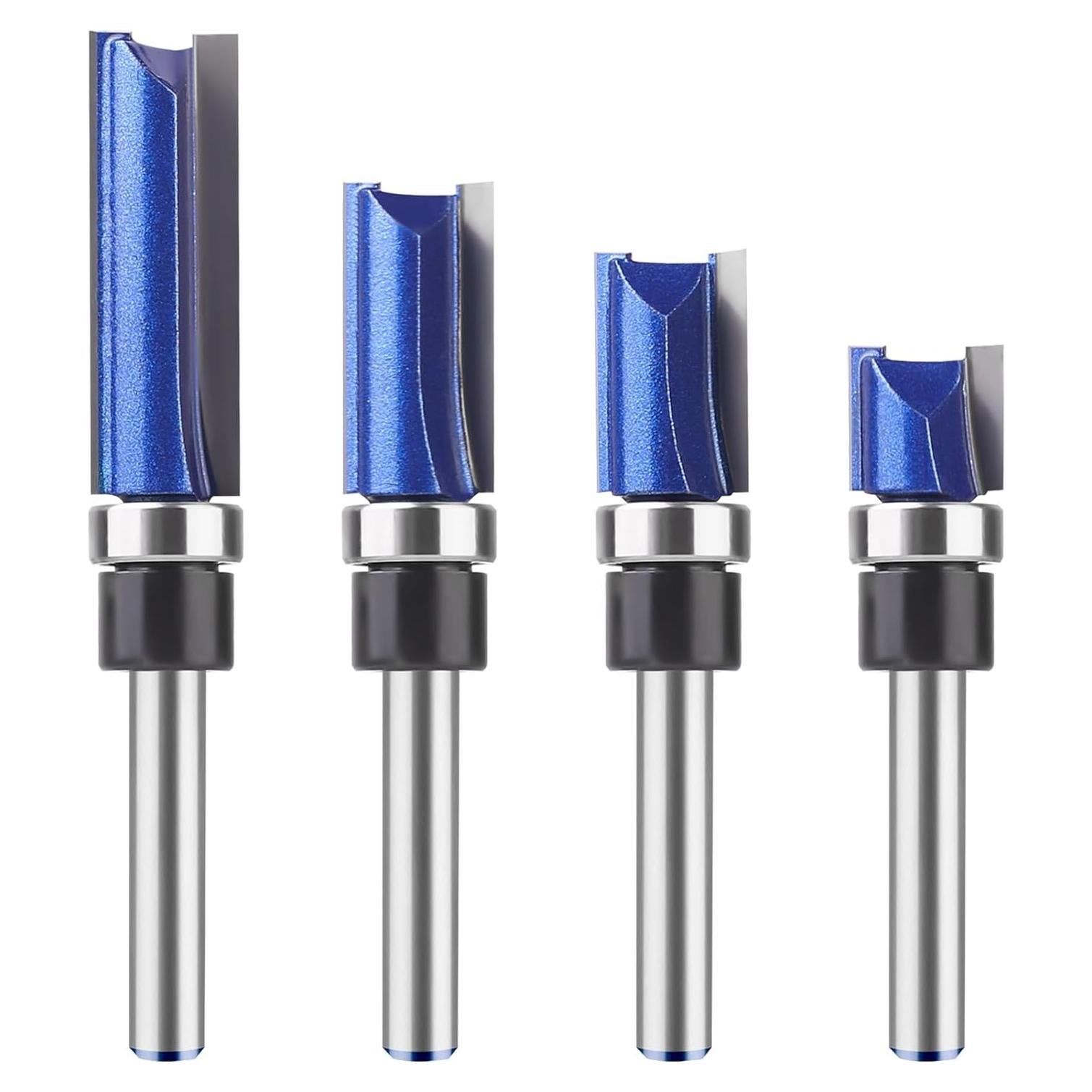 Juego de Brocas de Fresadora BAIDETS 4 Pcs 1/4" para Carpintería