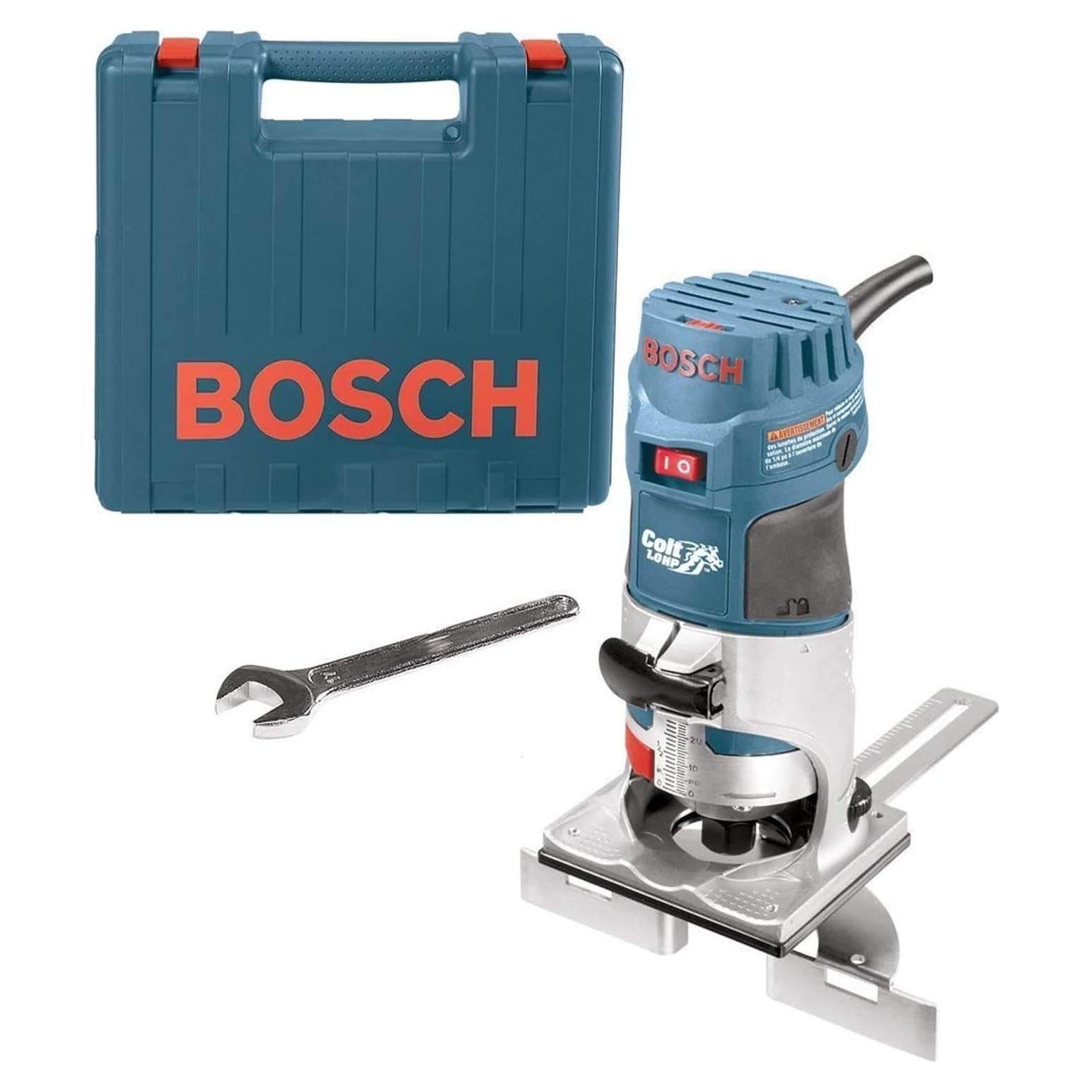 Bosch PR20EVSK-RT Colt Palm Grip 5.7 Amp 1-Horsepower Fixed Base Variable Speed Router with Edge Guide (Renewed)