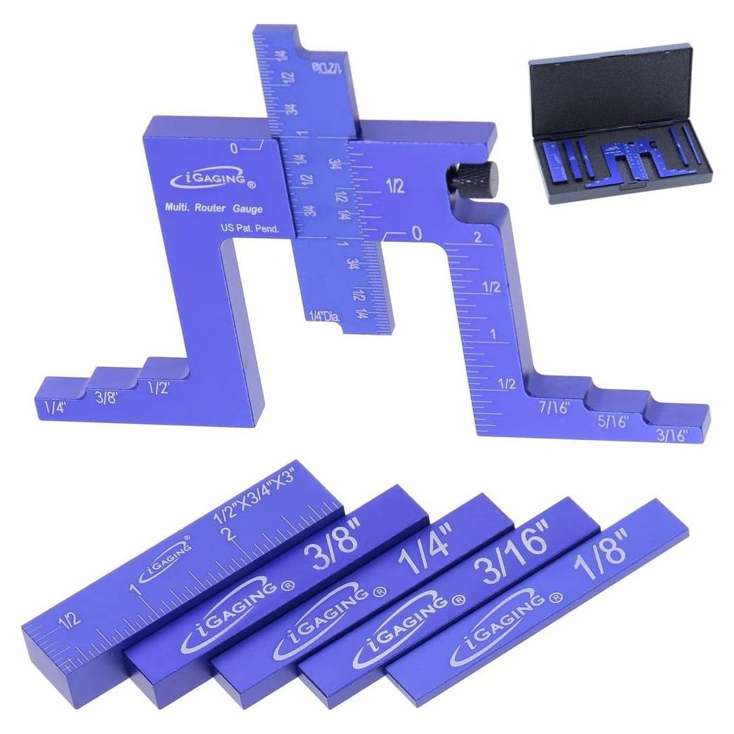 Medidor de Router Ajustable iGaging 36-RG-06 con Barras