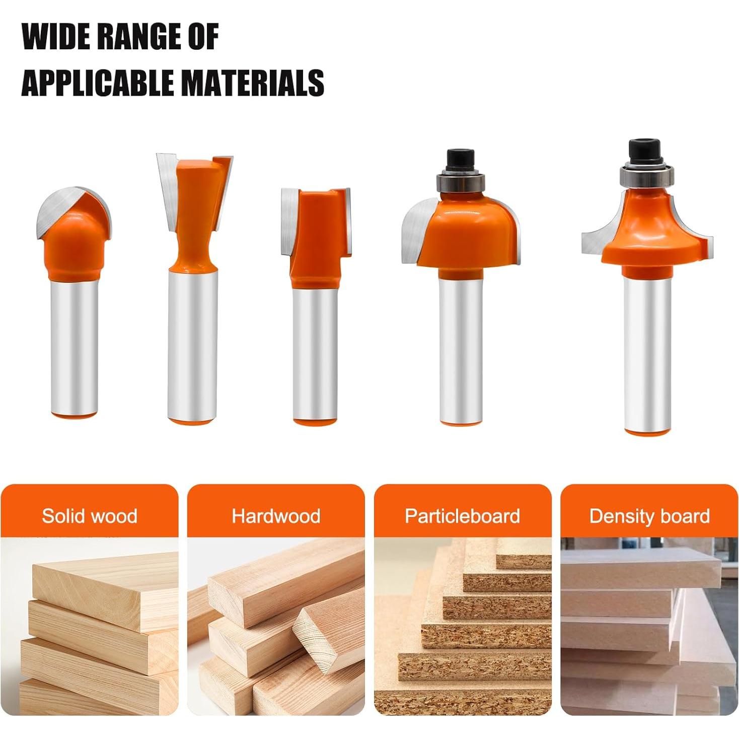 Juego de 12 Brocas de Router Zalaxt - Estuche de Madera