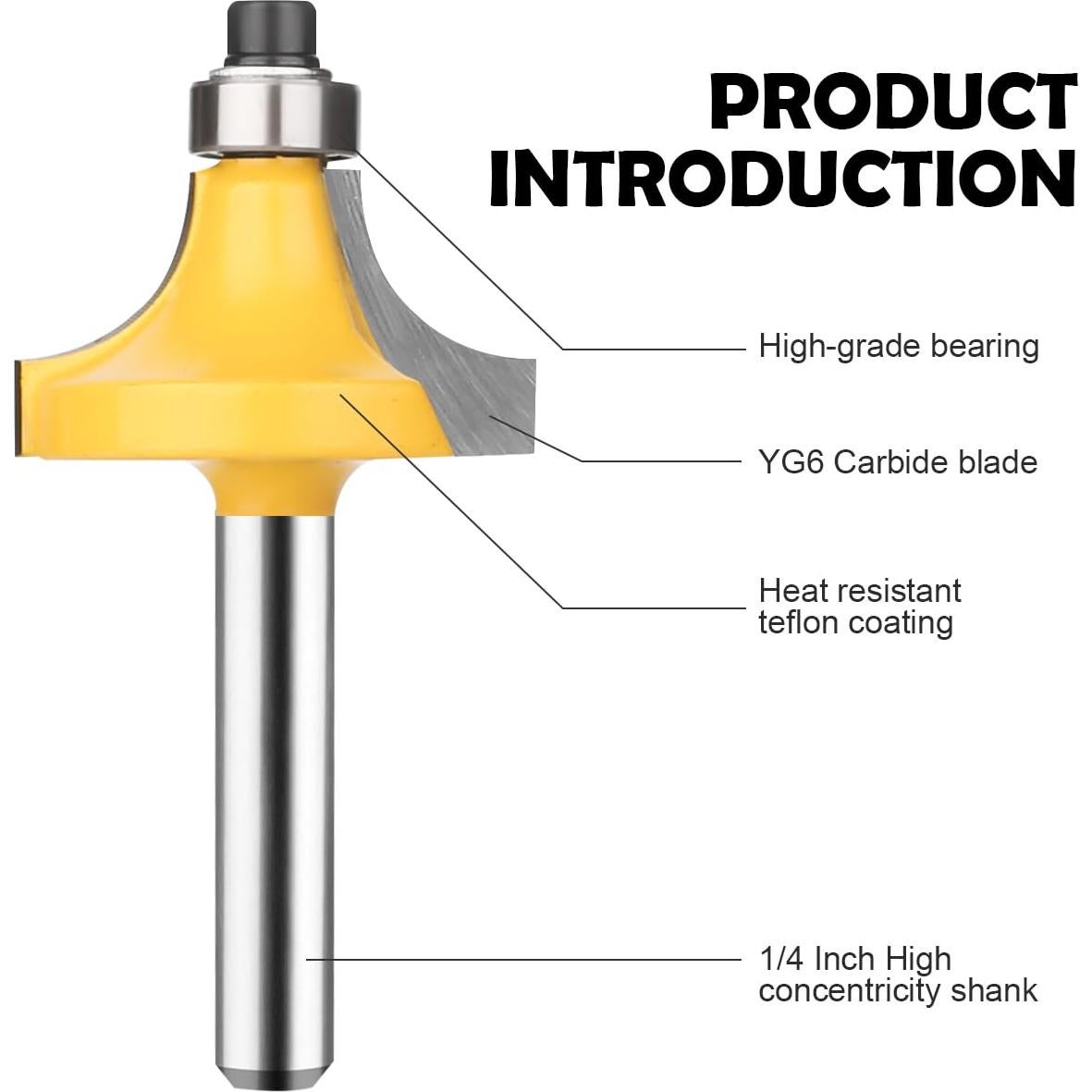 Juego de Brocas de Router UTRUSTTO 25 Piezas Carburo