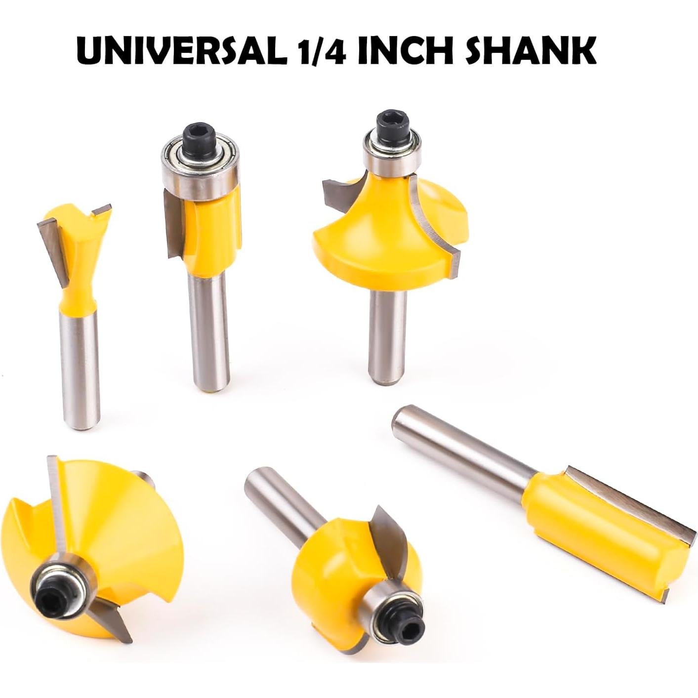 Juego de Brocas de Router UTRUSTTO 25 Piezas Carburo