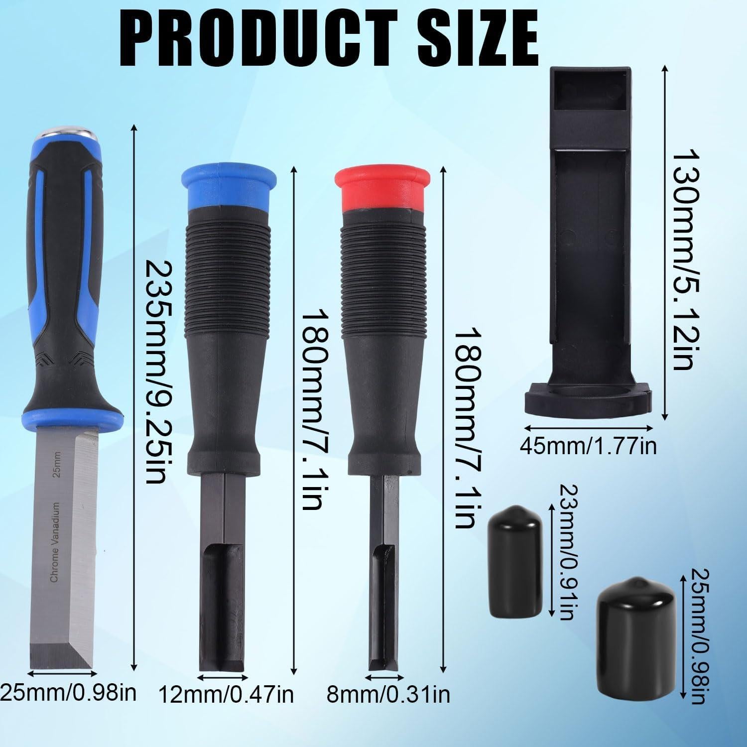 Juego de Cinceles de Madera Gosknor 3 Piezas con Fundas