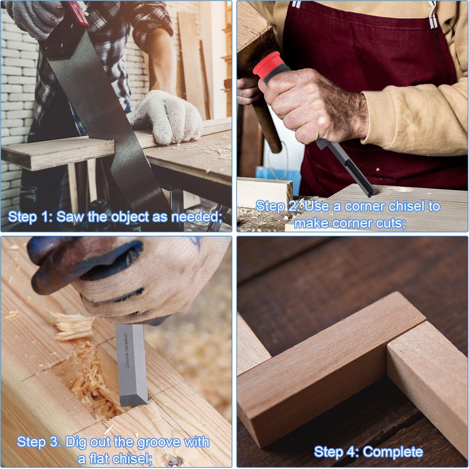 Juego de Cinceles de Madera Gosknor 3 Piezas con Fundas