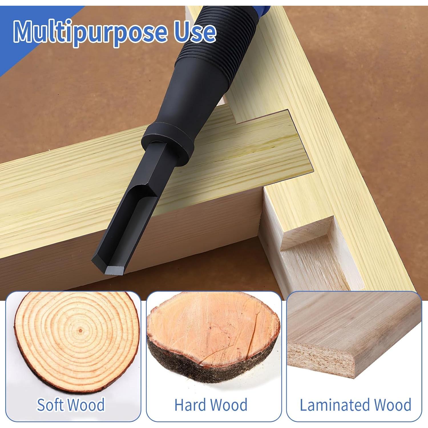 Cincel de Esquina Newbounce 8mm y 12mm para Carpintería