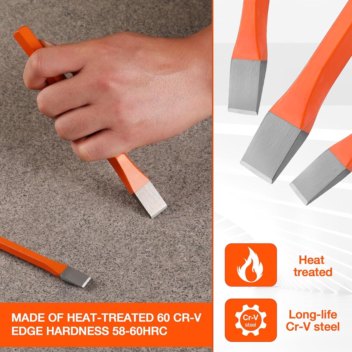 Juego de Cinceles Fríos ValueMax 3 Piezas Acero Cr-V