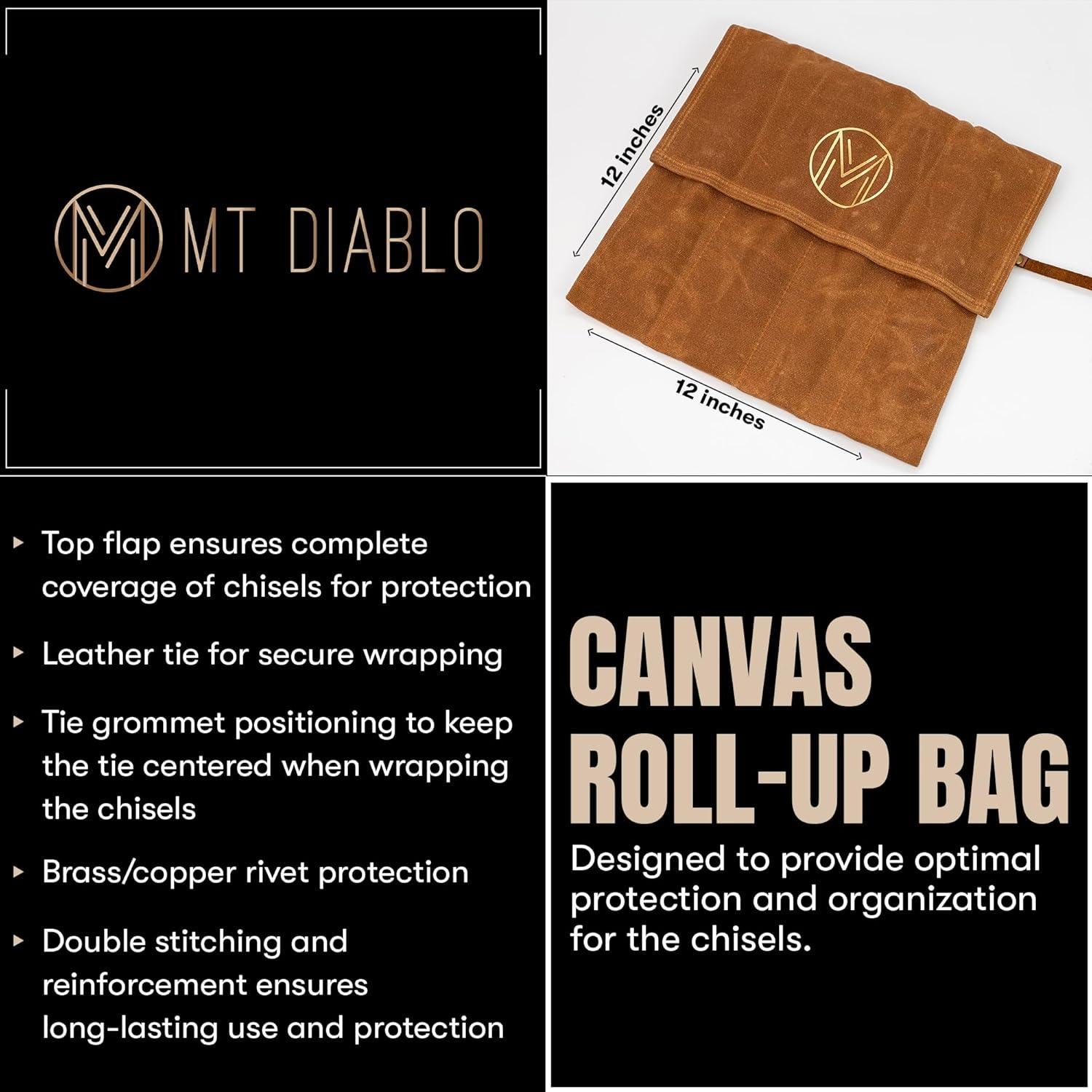 Juego de Cinceles de Madera Mt Diablo 4 Piezas Ergonómicos