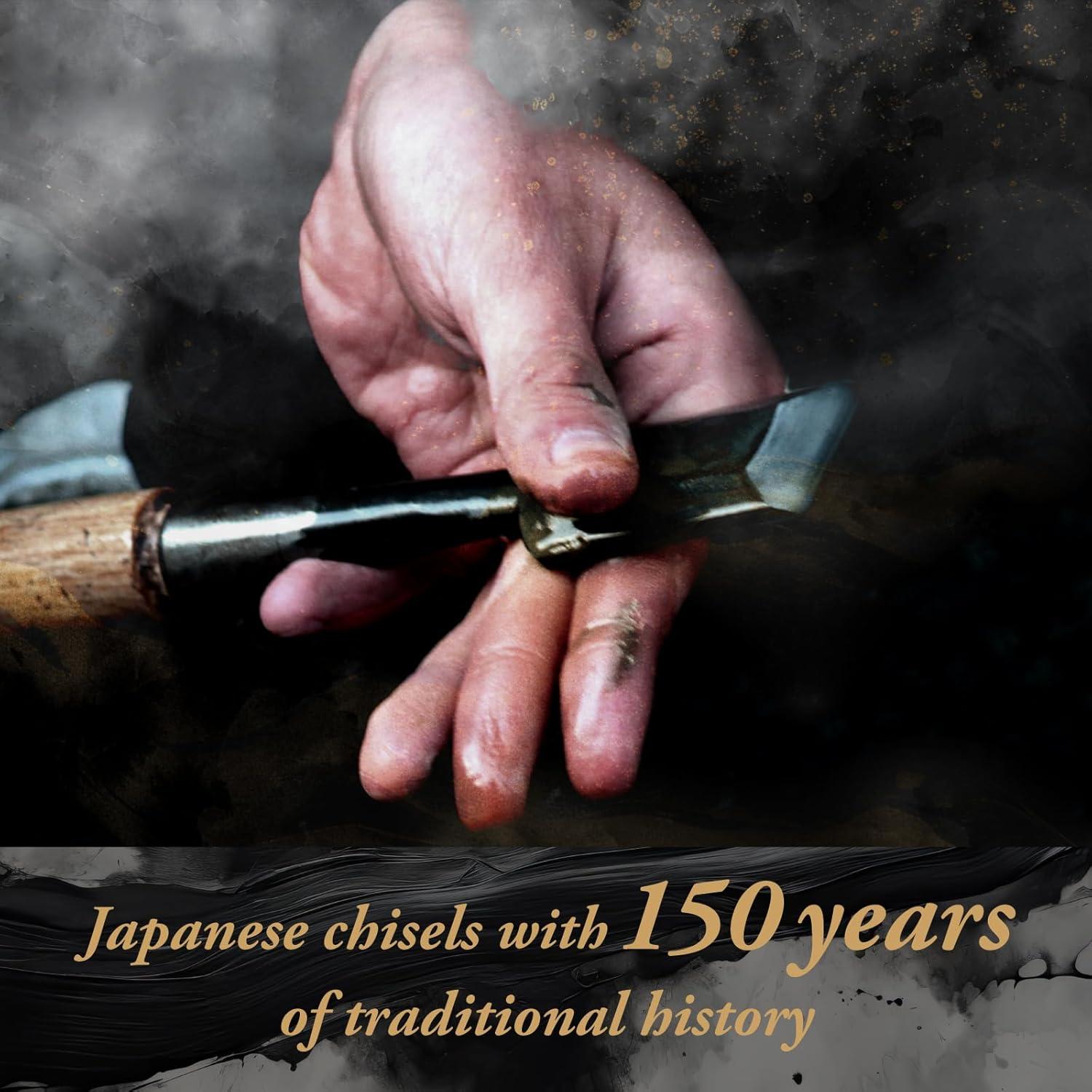 Cincel de Madera Japonés SUIZAN 6mm - Herramienta Profesional