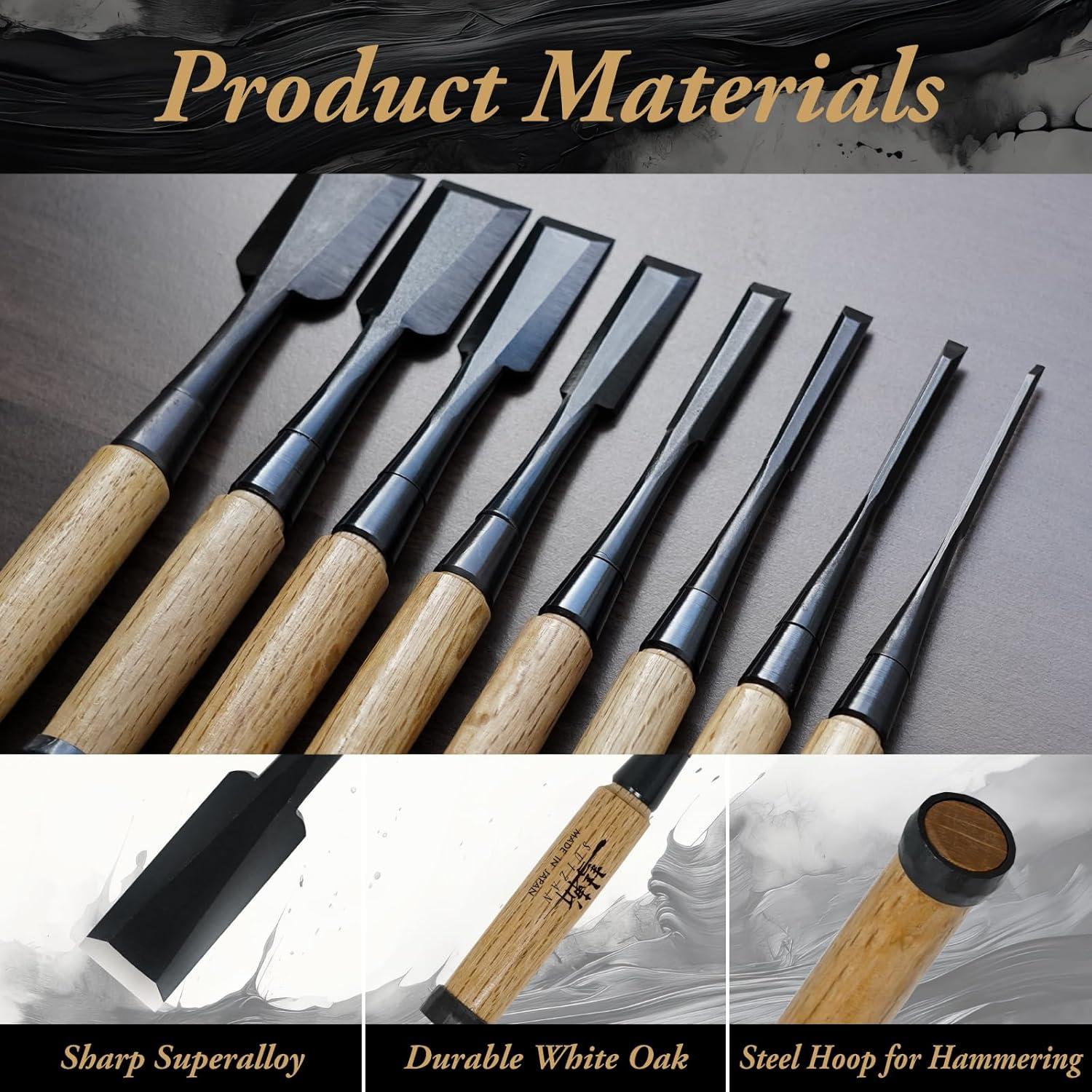 Cincel de Madera Japonés SUIZAN 6mm - Herramienta Profesional