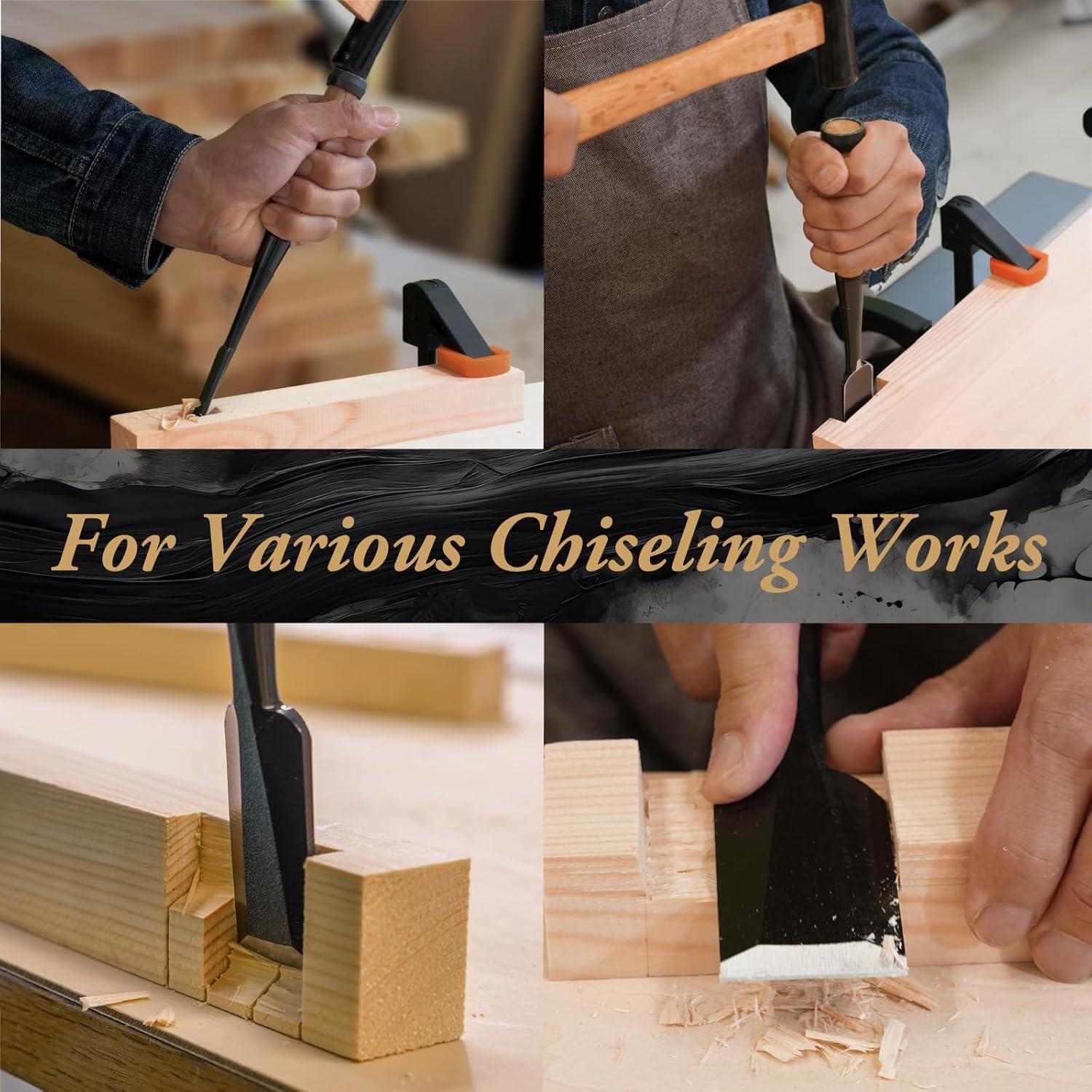 Cincel de Madera Japonés SUIZAN 6mm - Herramienta Profesional