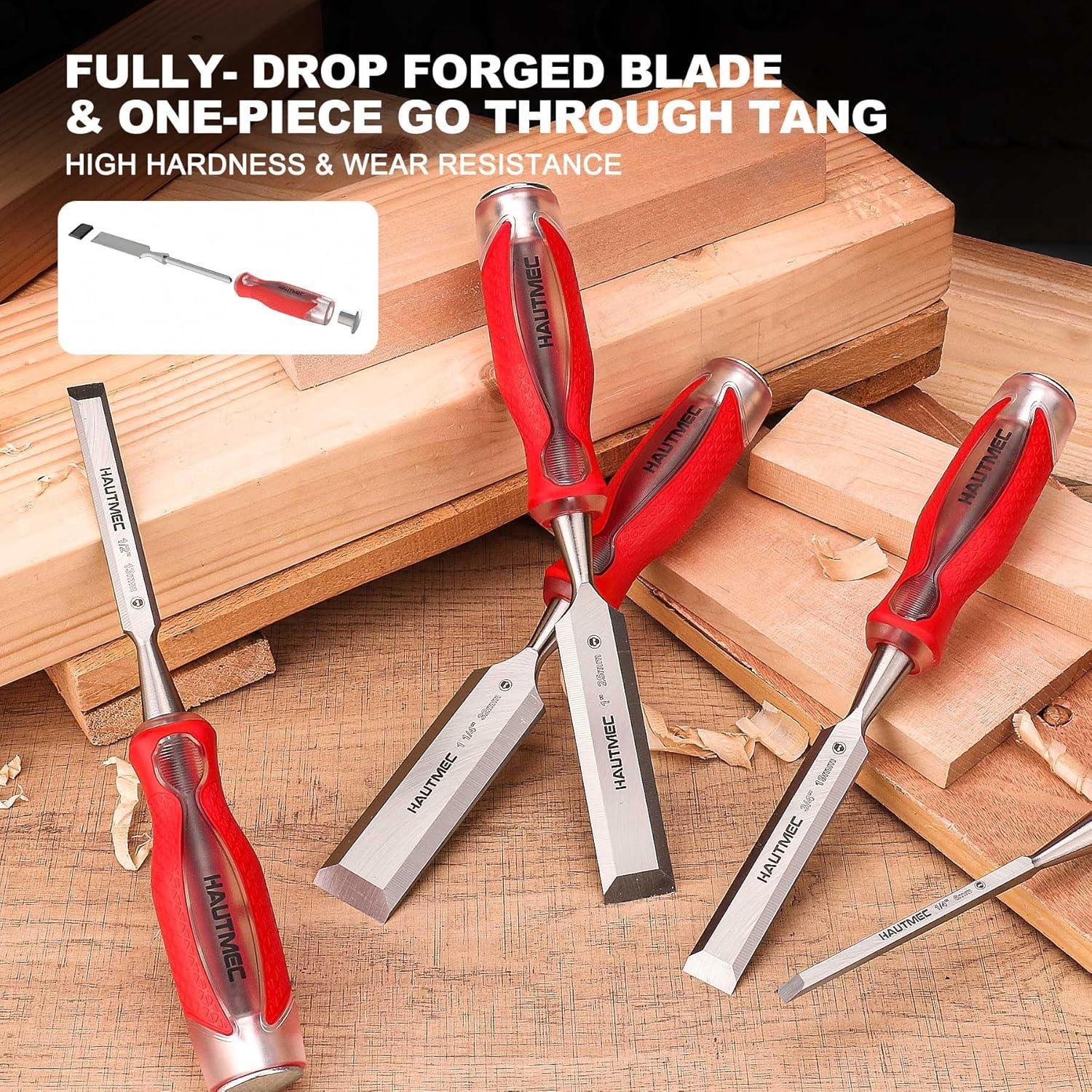 Cincel de Madera HAUTMEC 6mm Acero CRV Mango Antideslizante