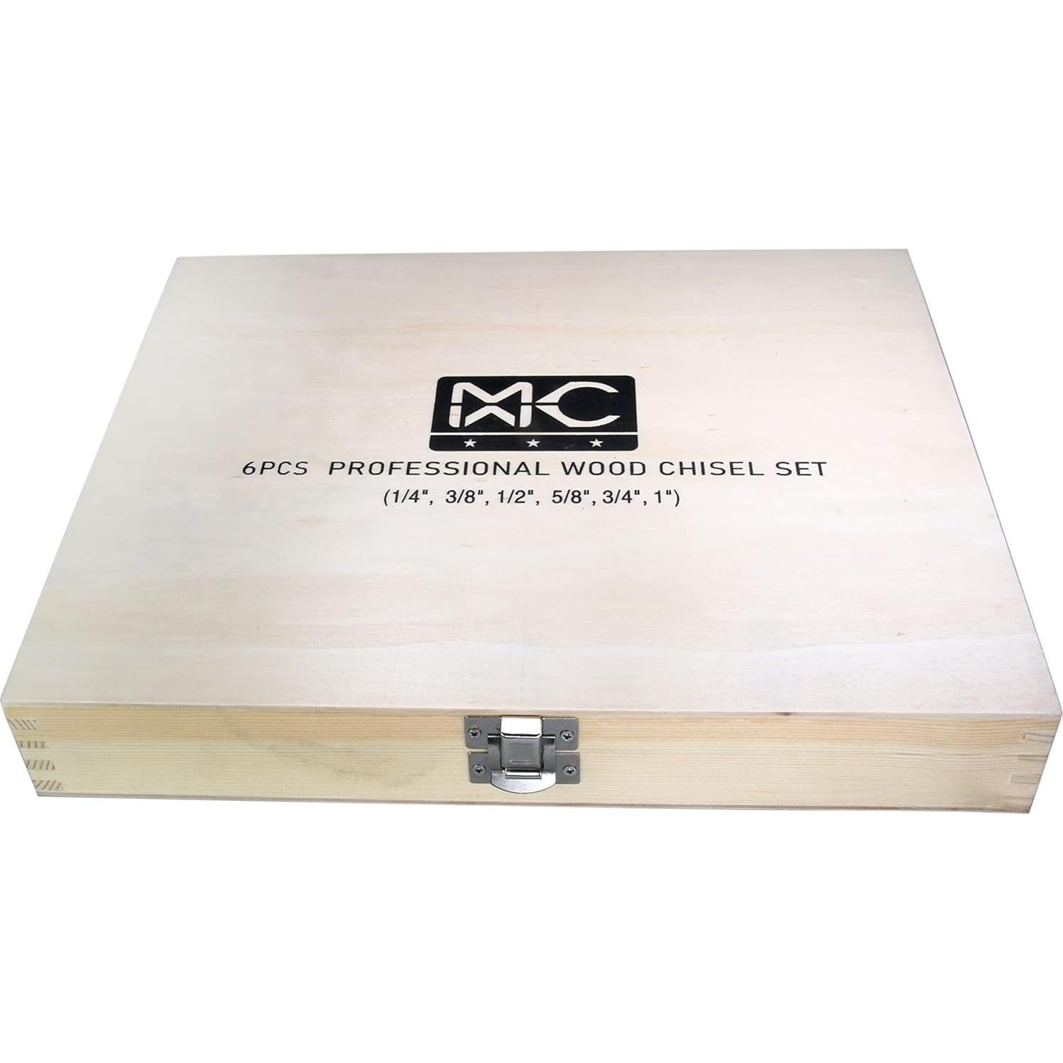 Juego de 6 Cinceles MKC de Acero Cr-V con Mango de Madera