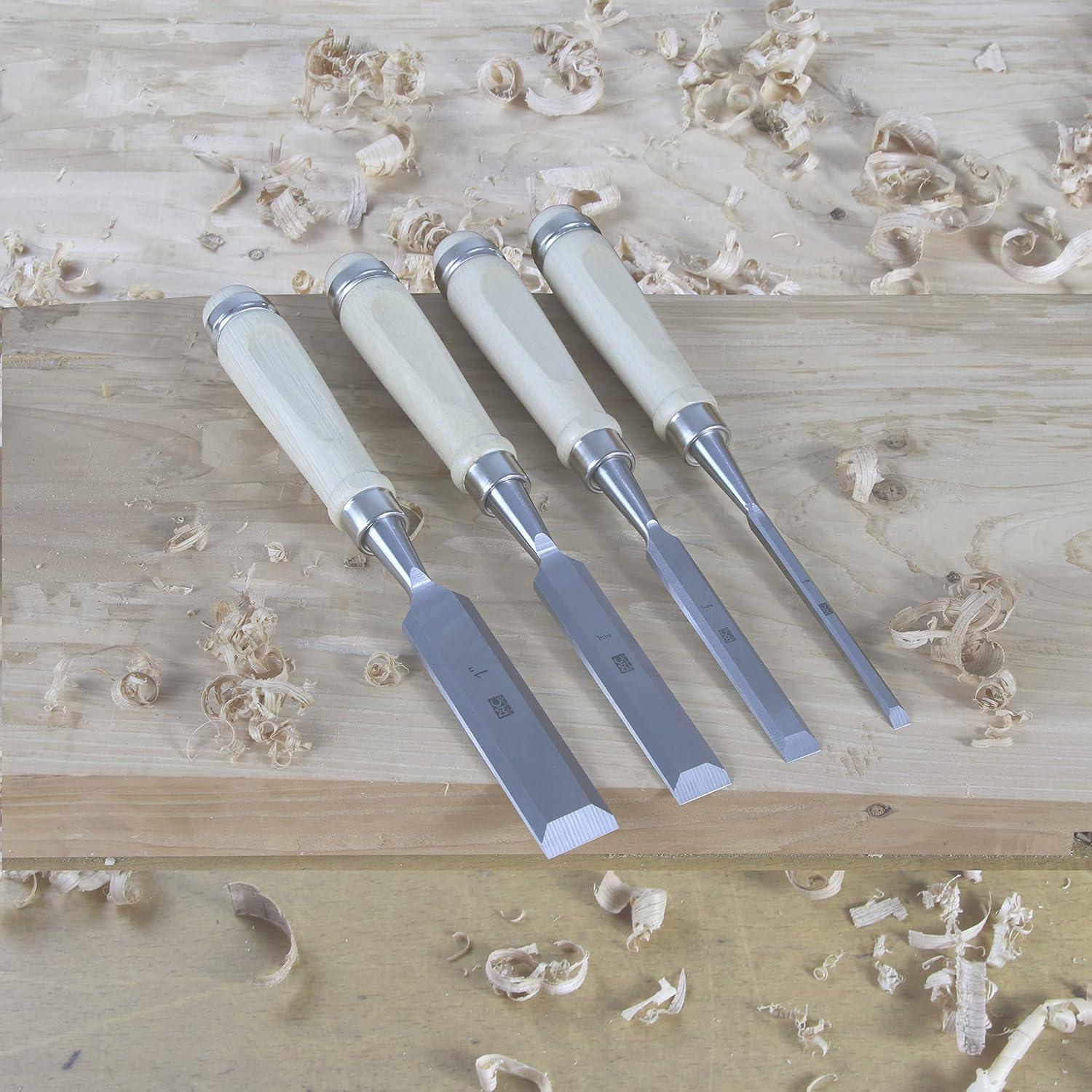 Juego de 6 Cinceles MKC de Acero Cr-V con Mango de Madera